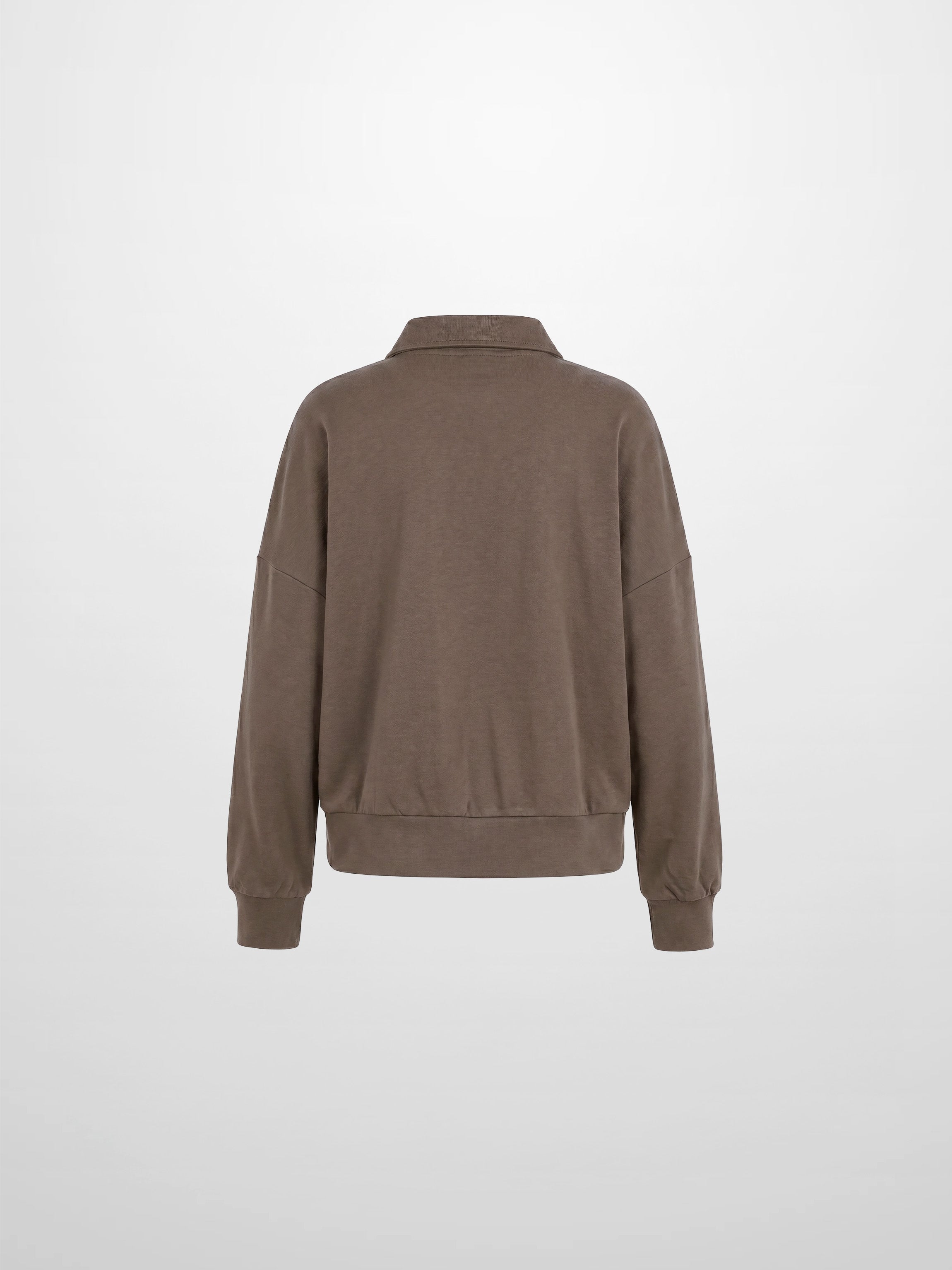 Collared Bomber Tee-Taupe