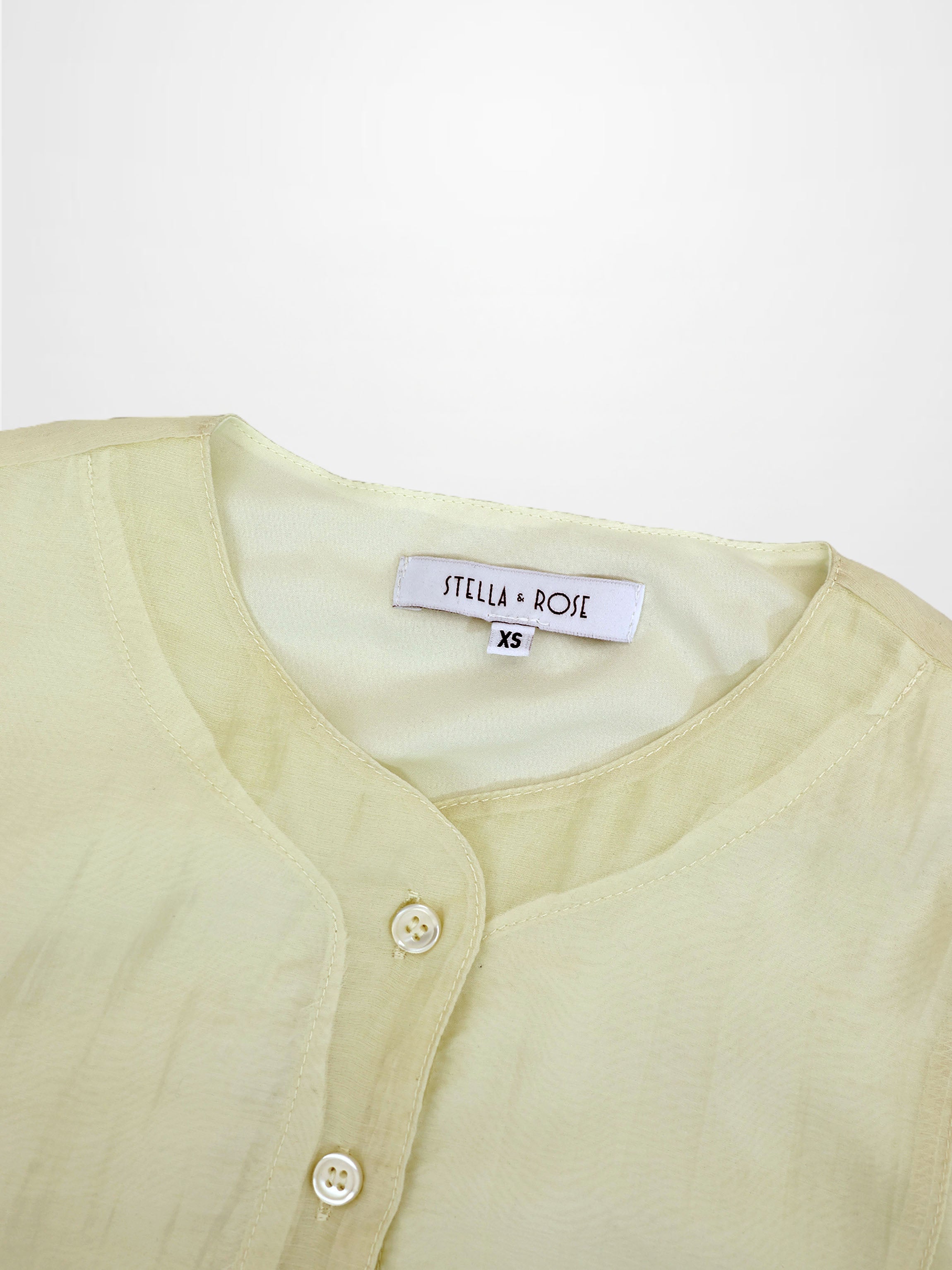 High V Neck Blouse-Mint