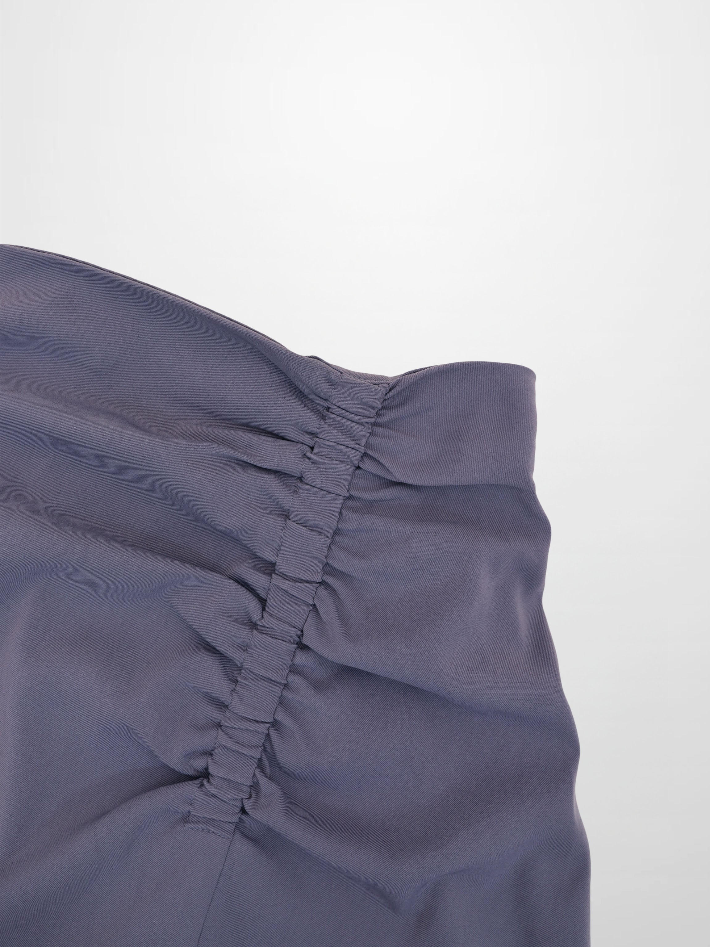 SIDE RUCHED SKIRT-BLUE