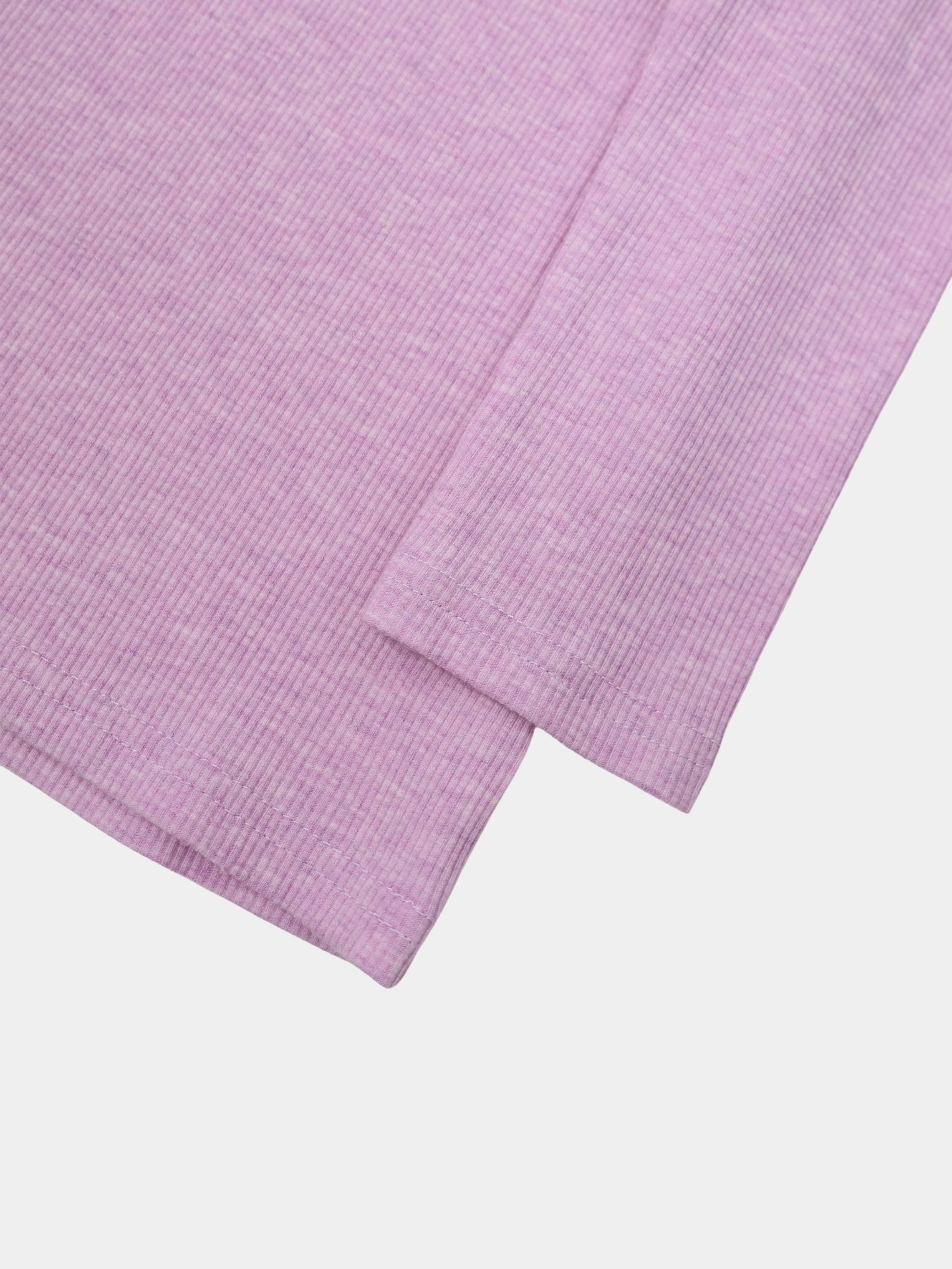 Heathered Collared Tee-Lavender