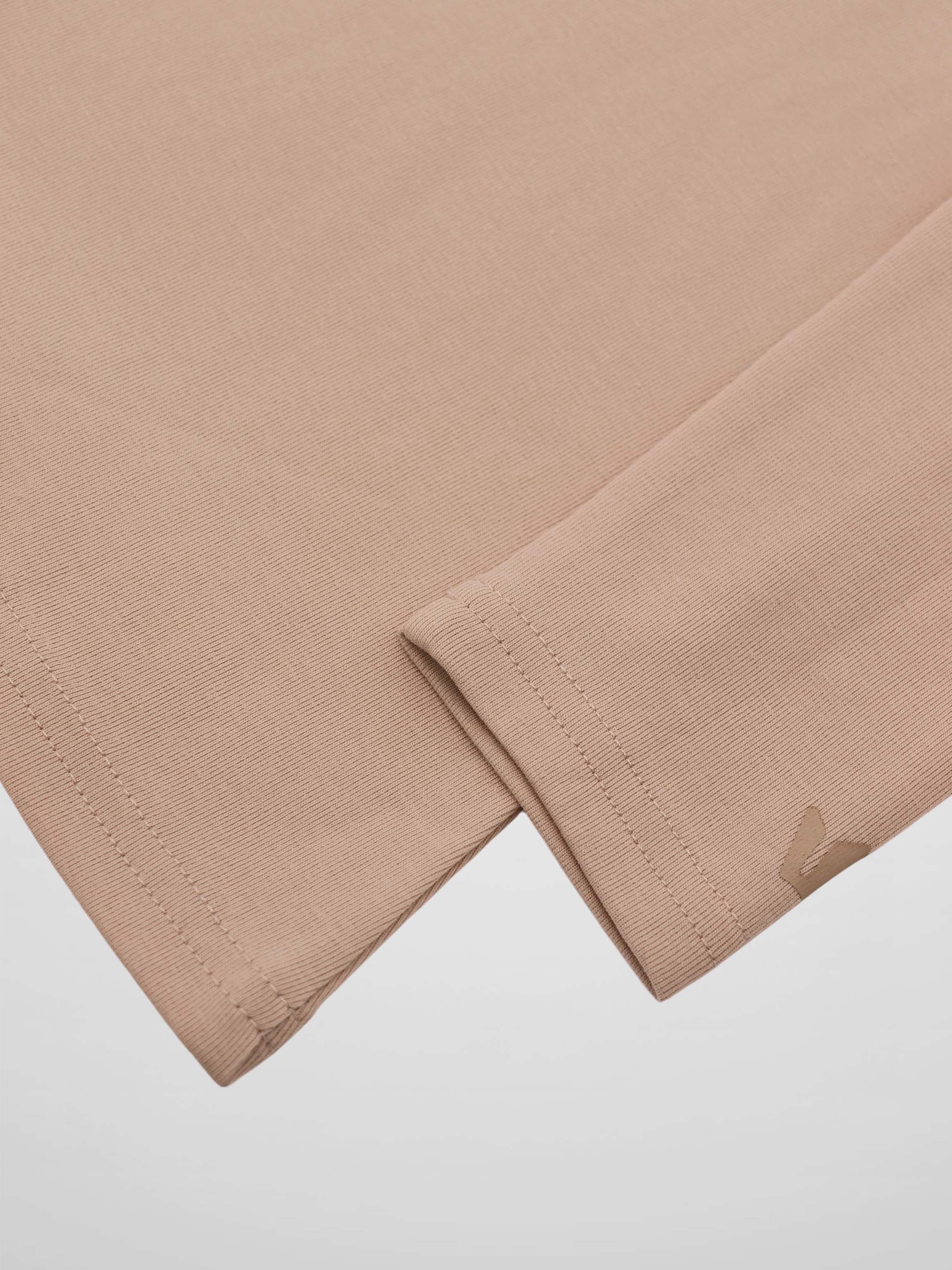 Collared High V T-Shirt-Bone