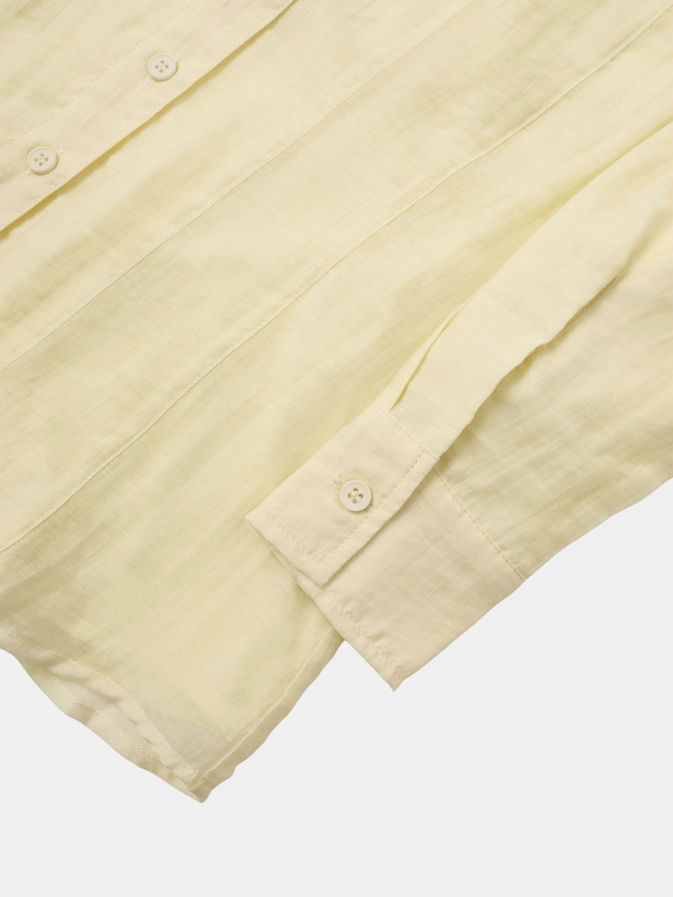High V Neck Blouse-Cream