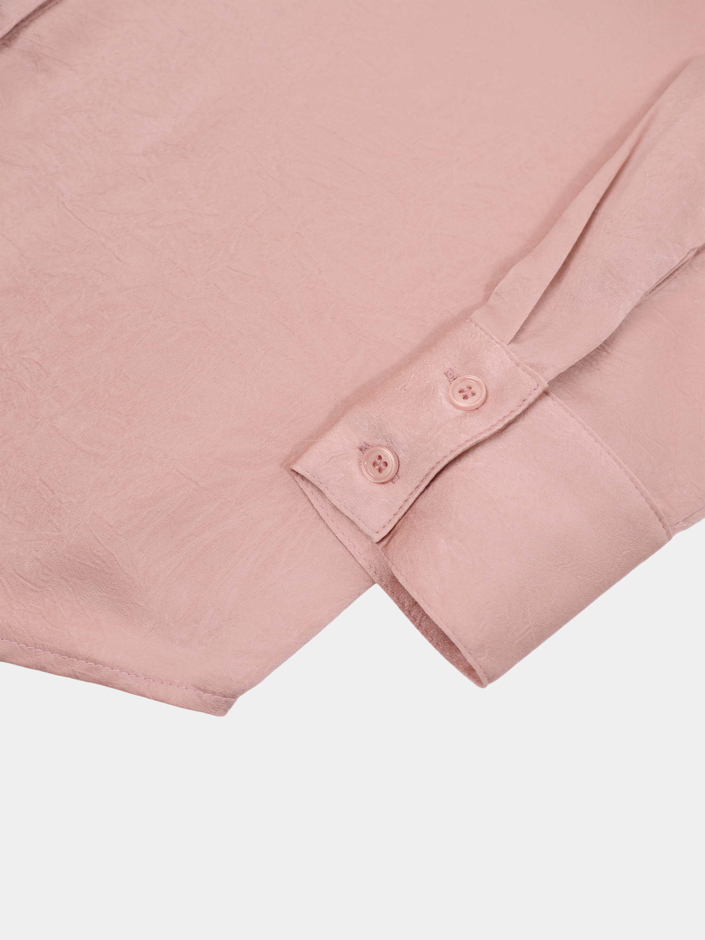 Fringe Bow Blouse-Pink