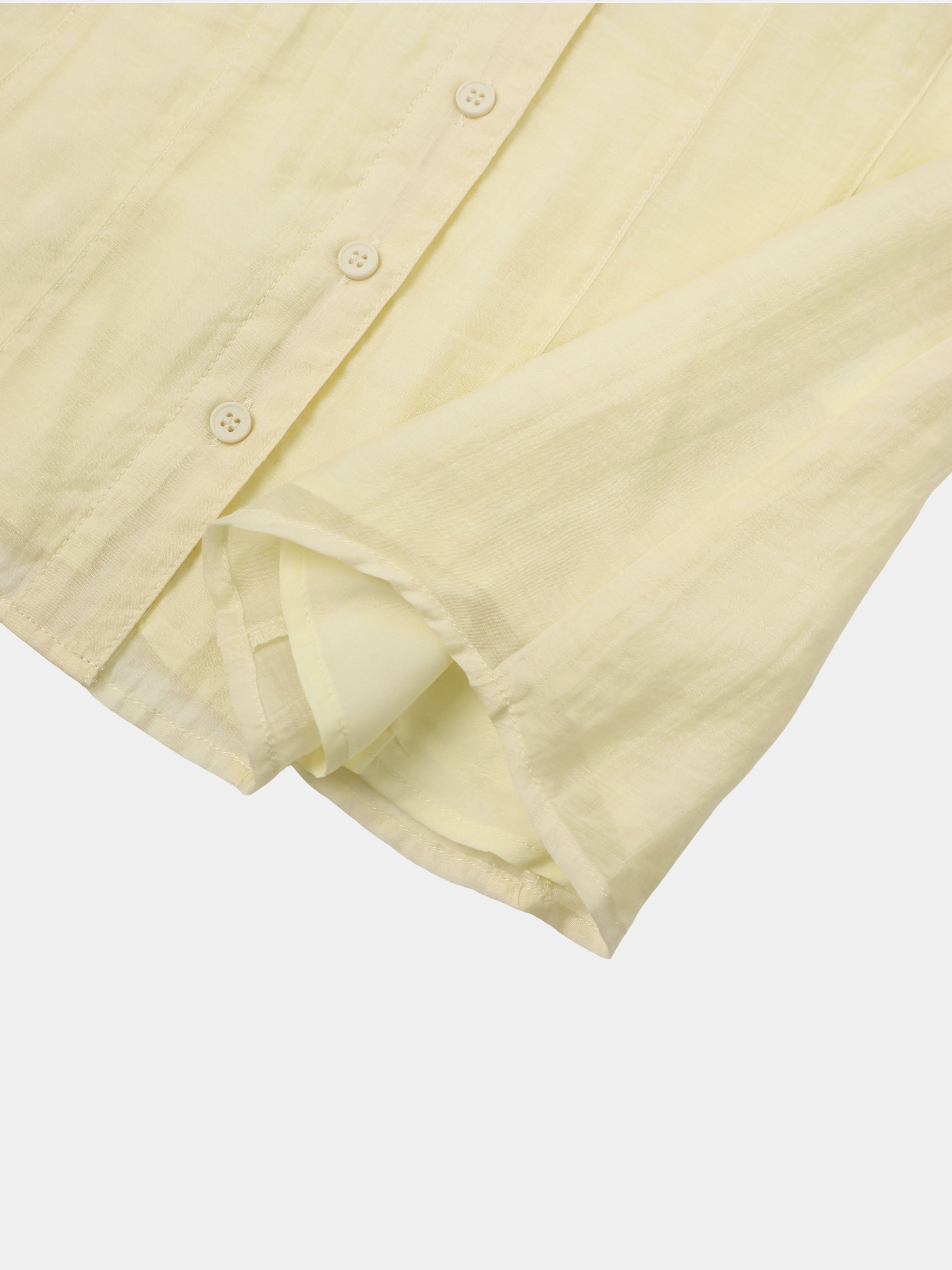 High V Neck Blouse-Cream