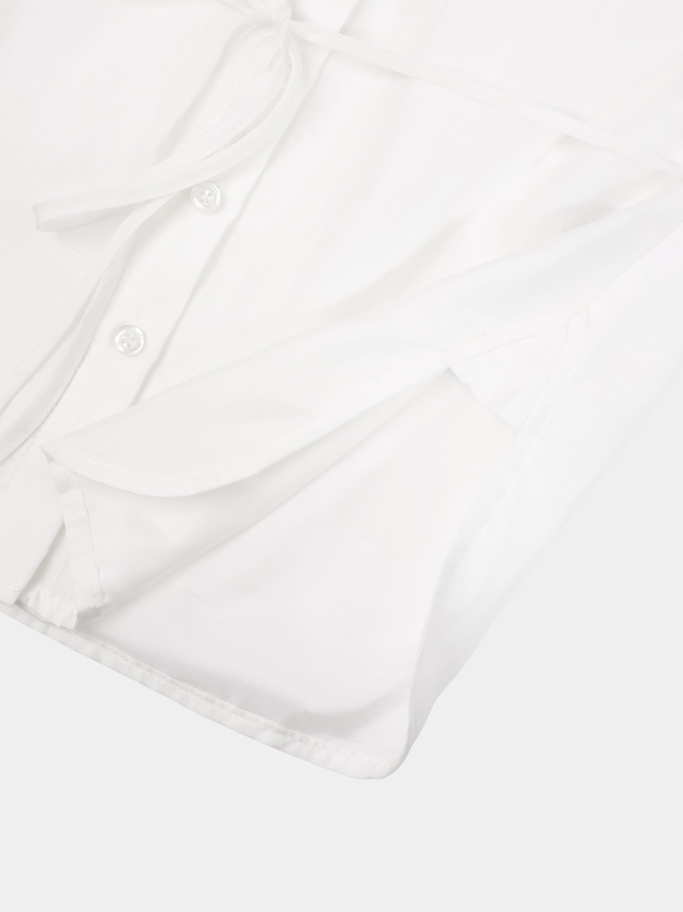 Tie Back Blouse-White