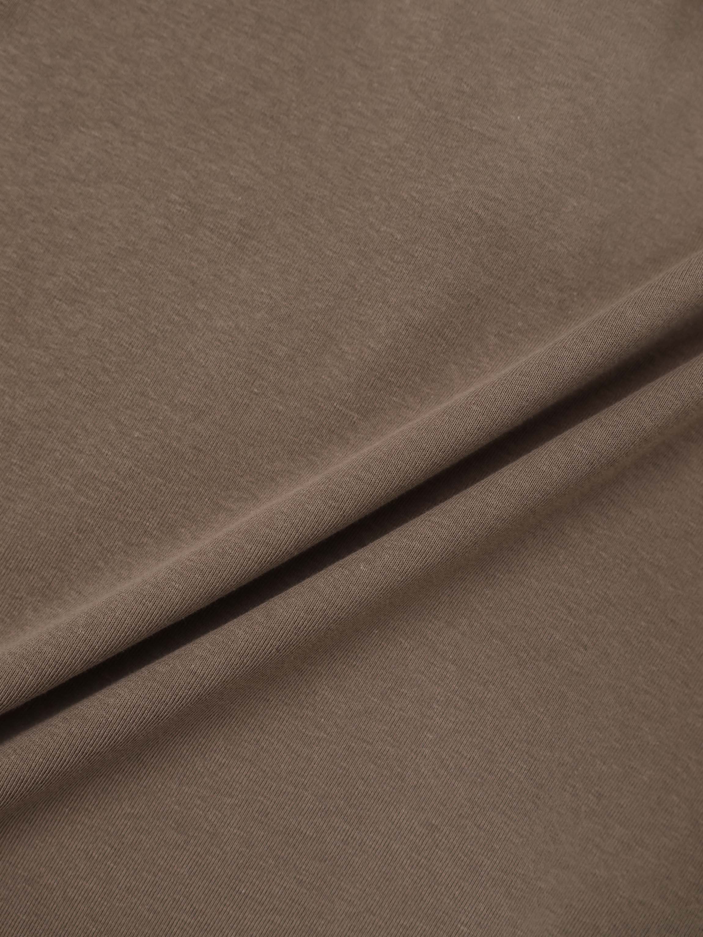 Collared Bomber Tee-Taupe