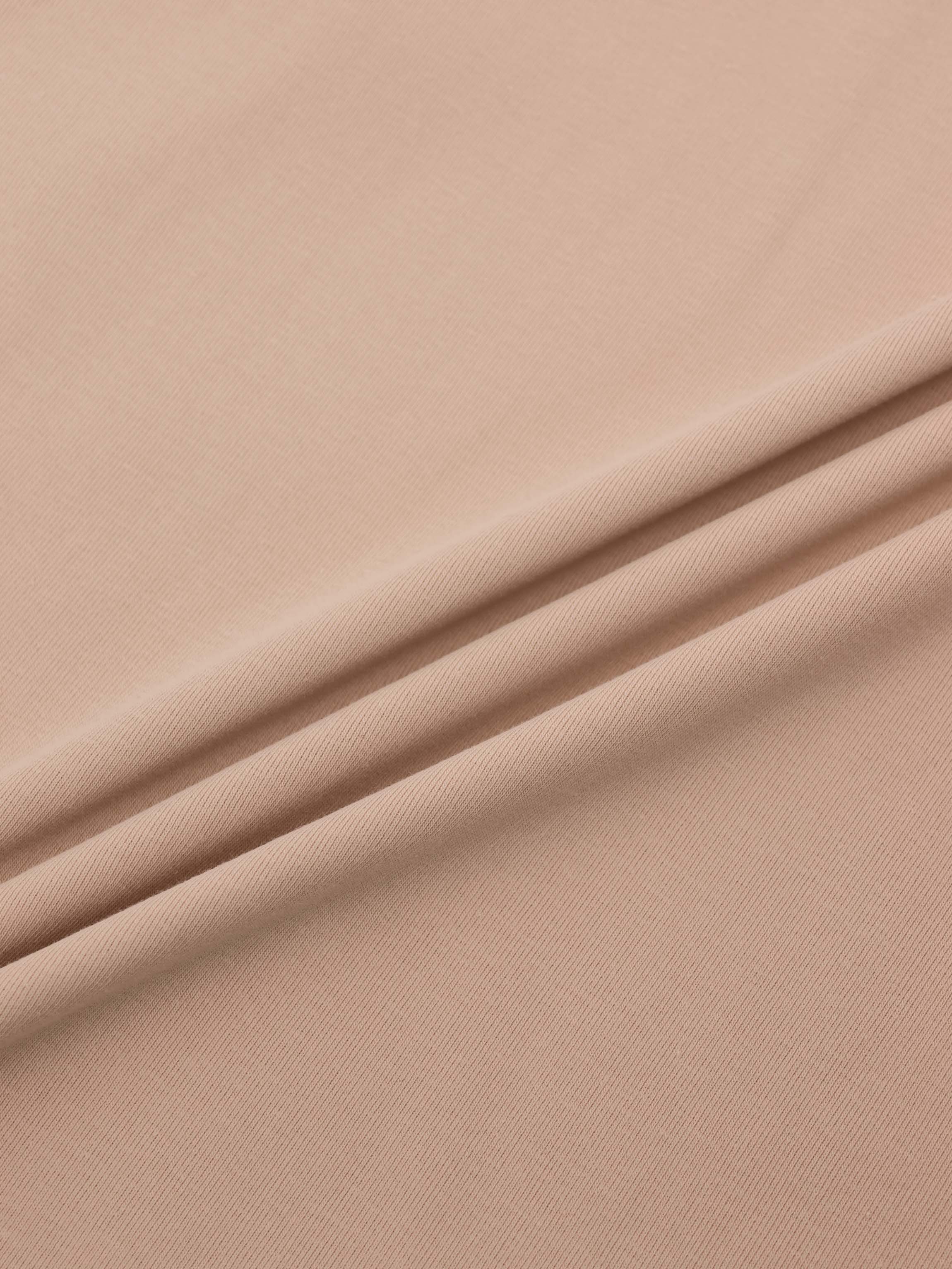 Collared High V T-Shirt-Bone