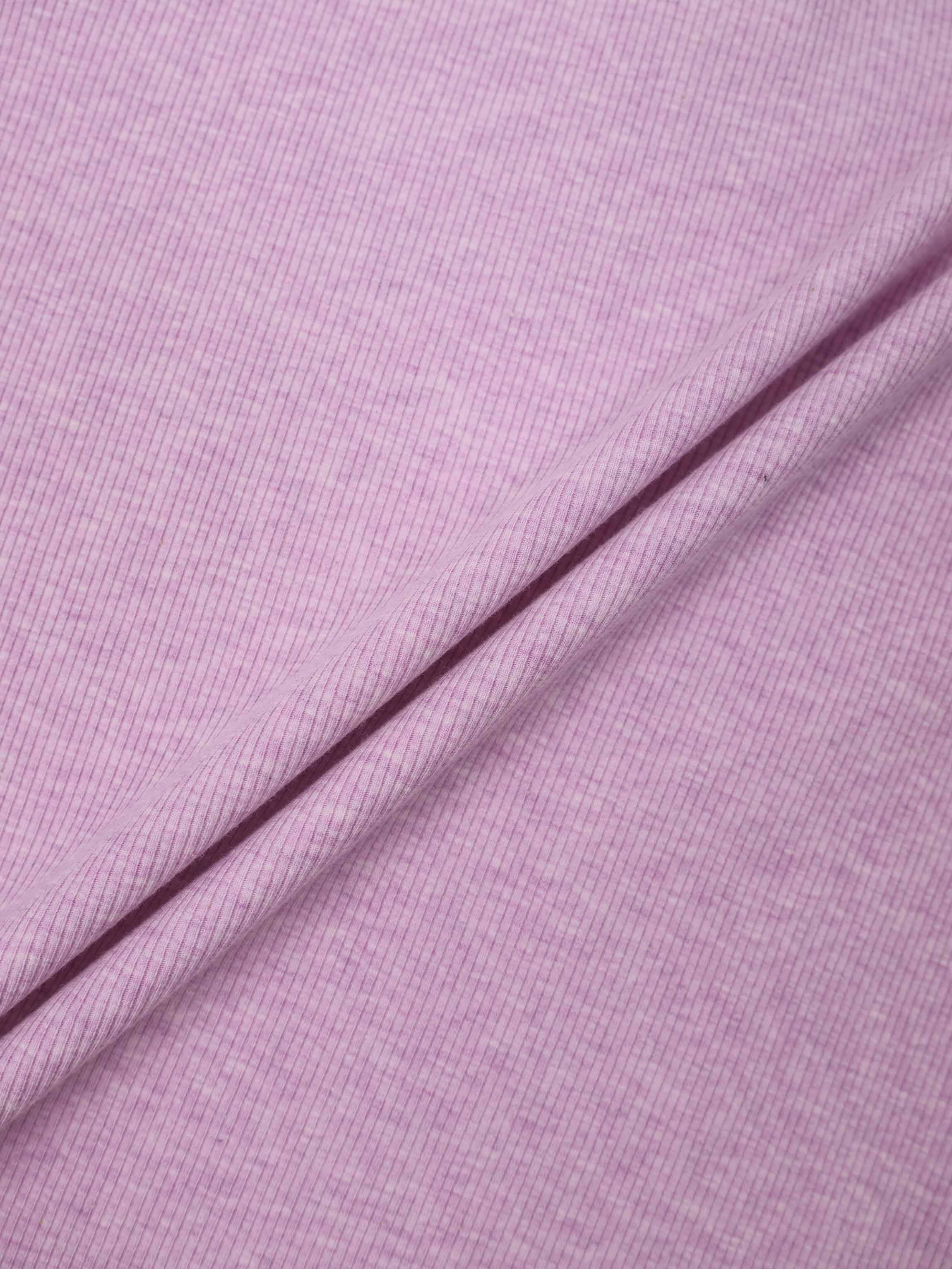 Heathered Collared Tee-Lavender