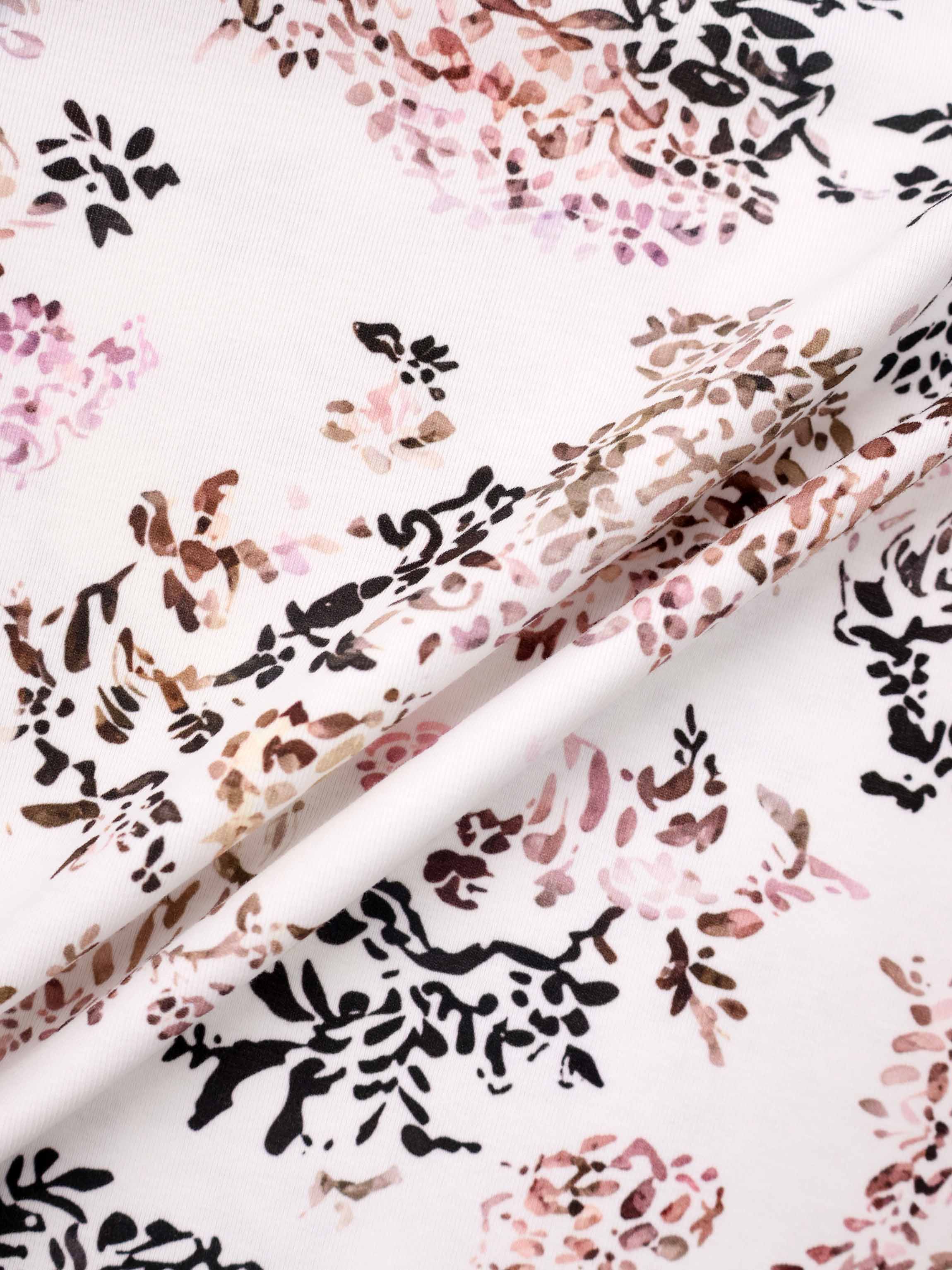 Basic Printed T-shirt-Floral Bunch