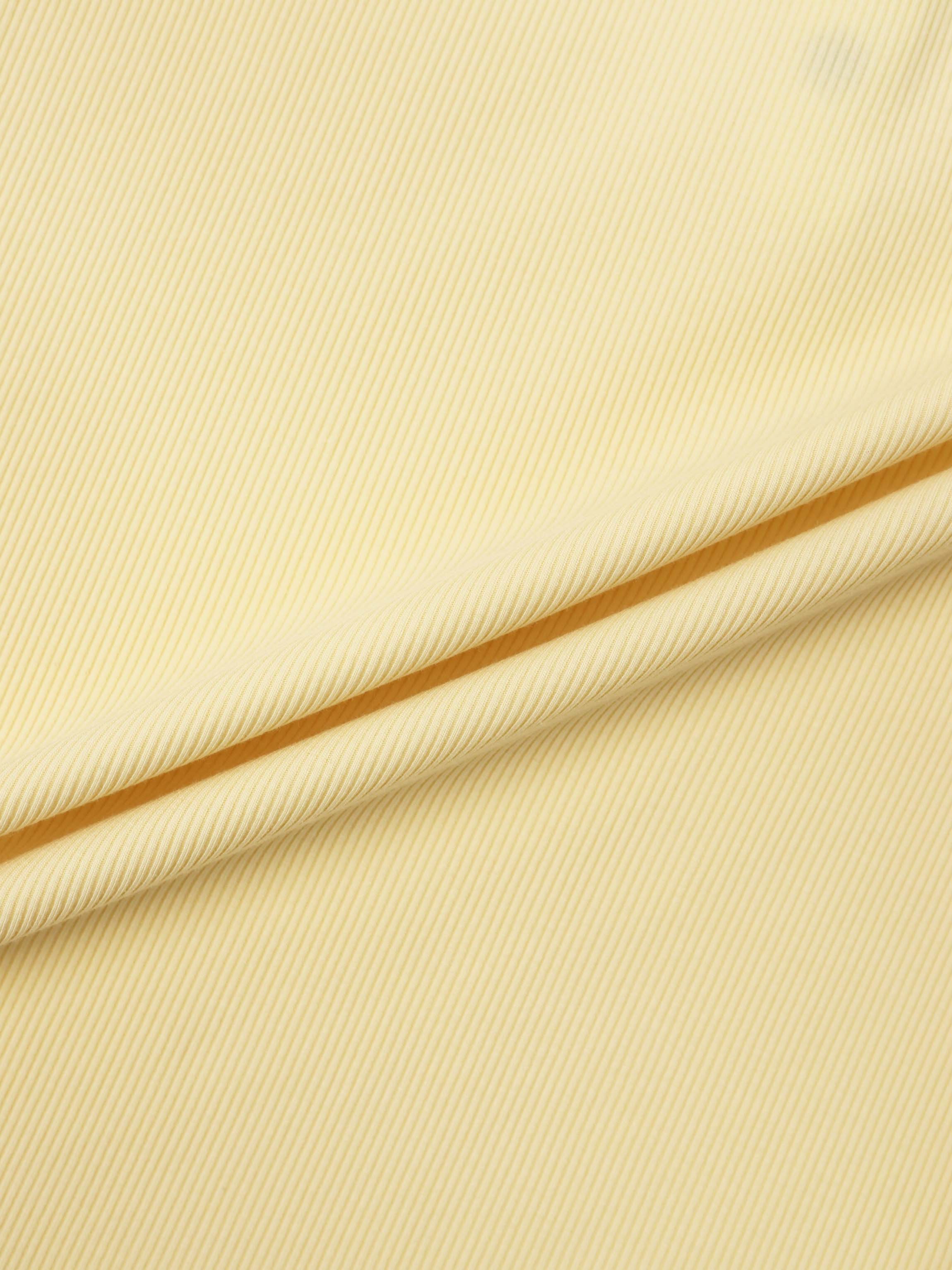 White Collar Polo-Butter Yellow