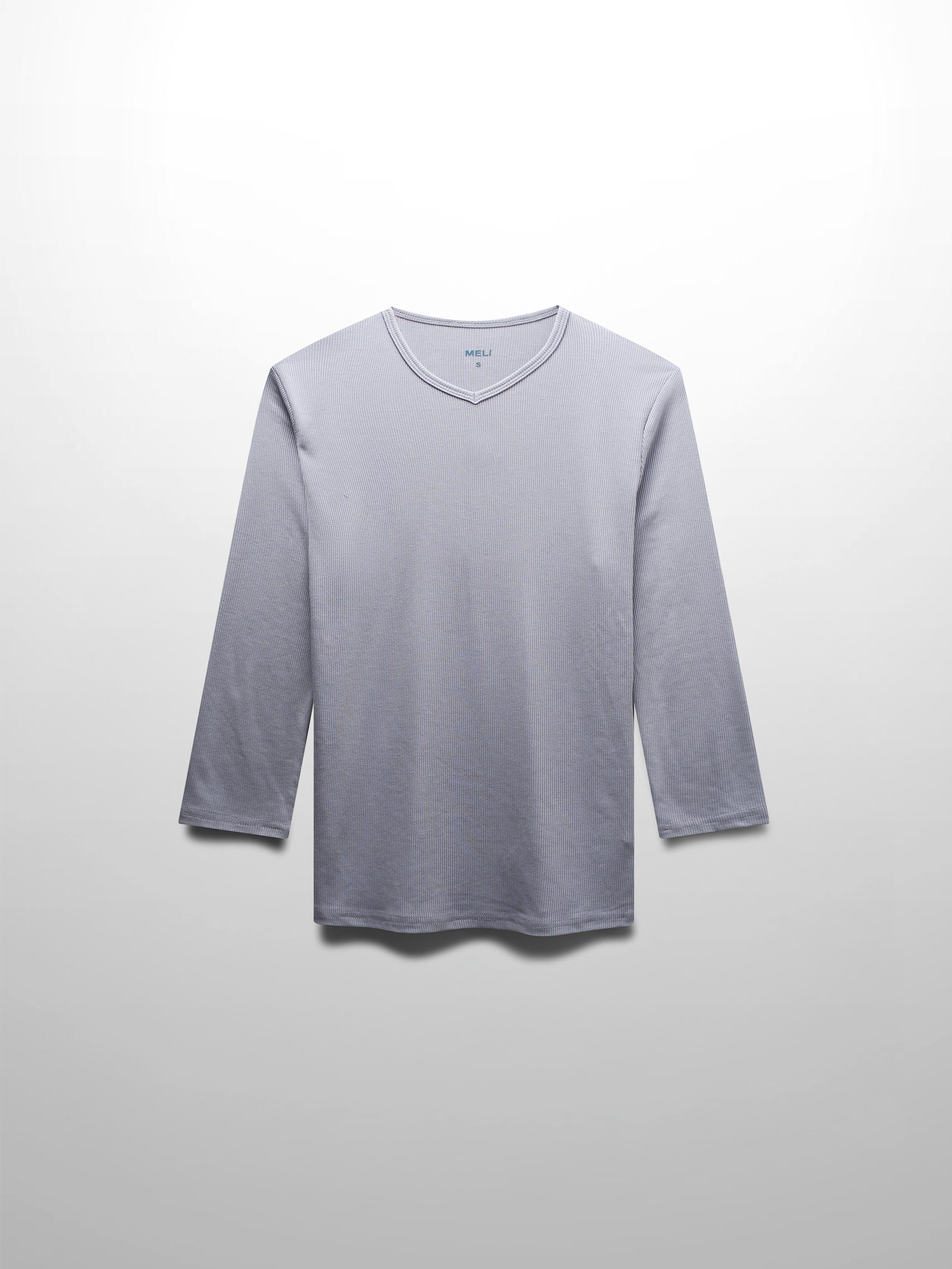 RIBBED HIGH V 3Q-PURPLE