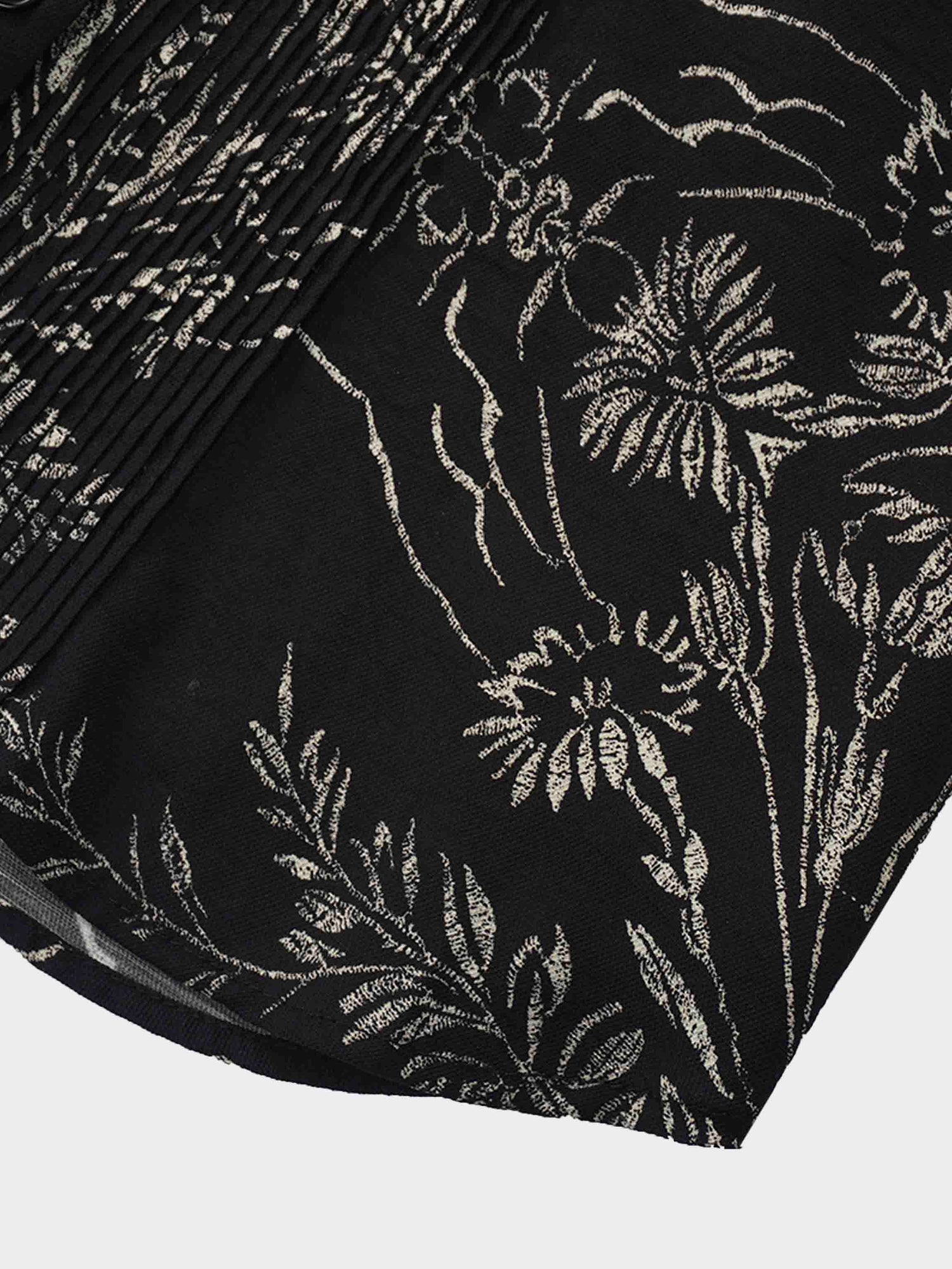 Pintuck Blouse-Tan Leaves