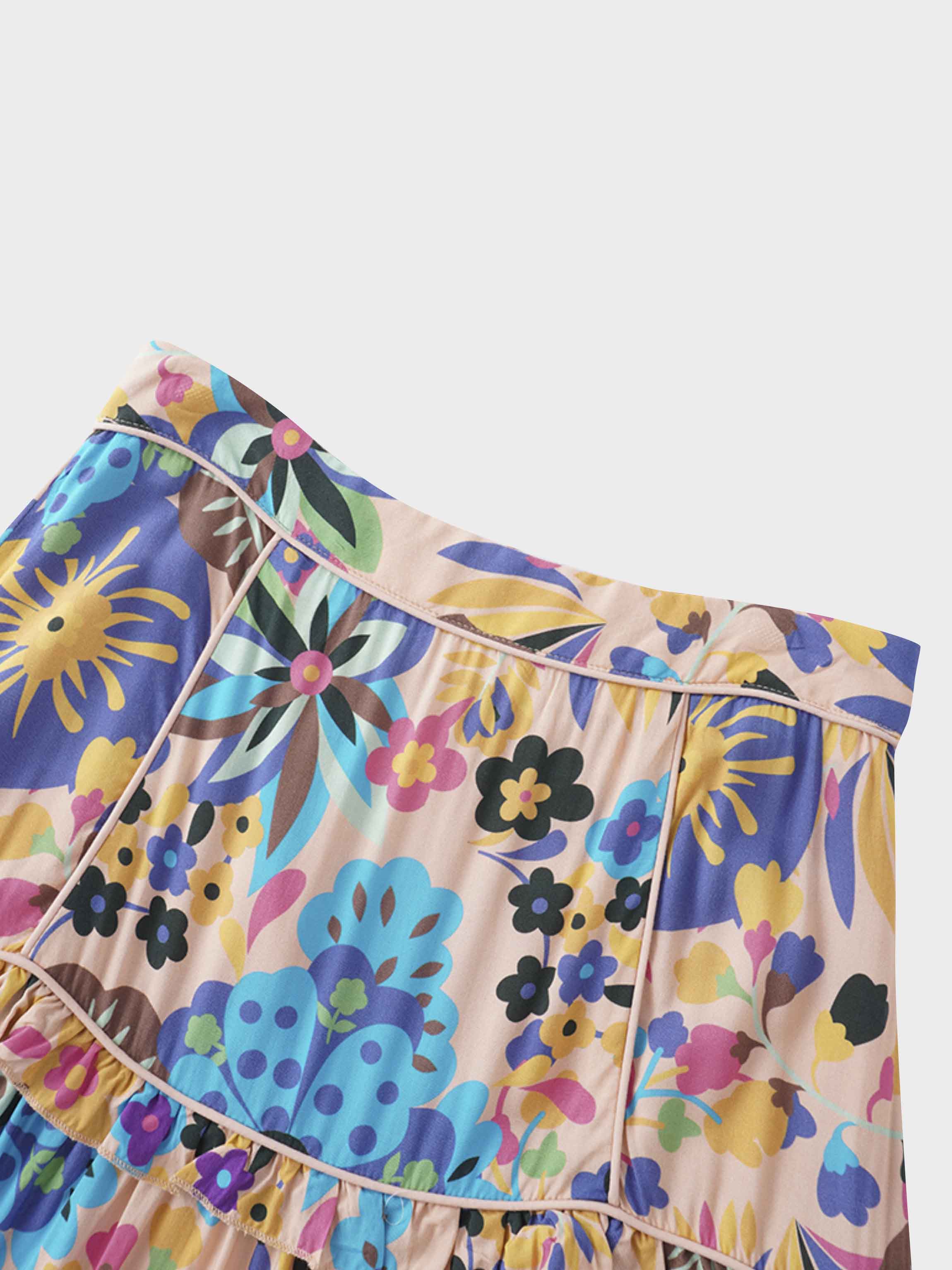 Pintuck Detail Skirt-Peach Craze