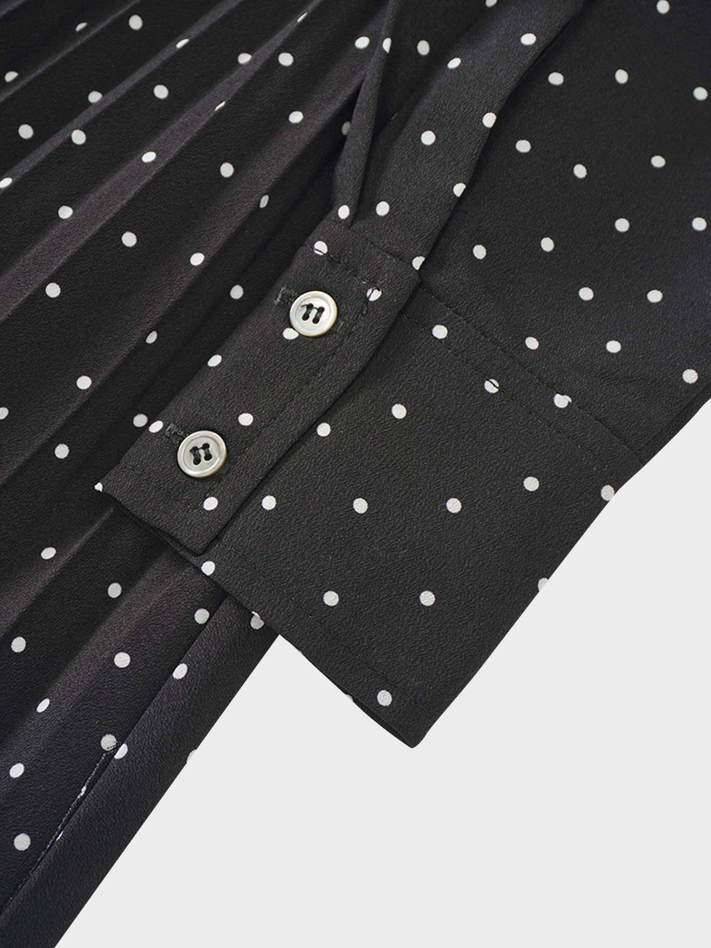 Linda Dress-Black and White Polka Dot