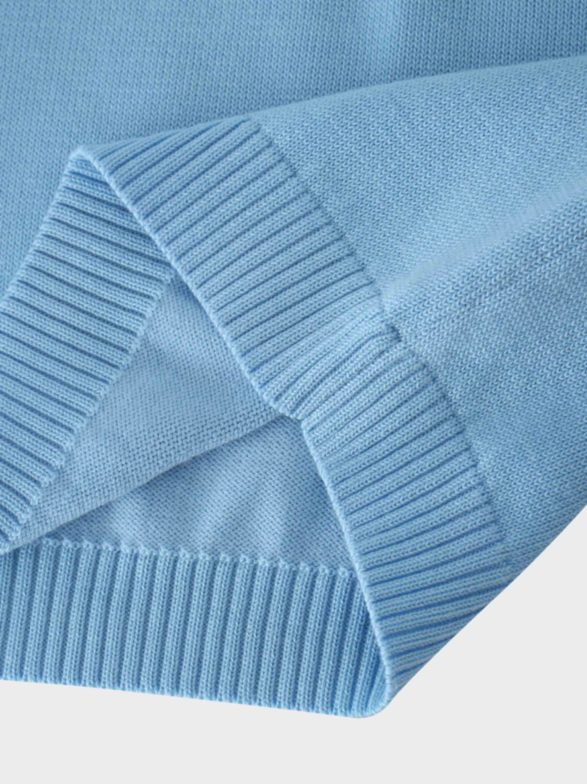 Sequin Trim Sweater-Ice Blue