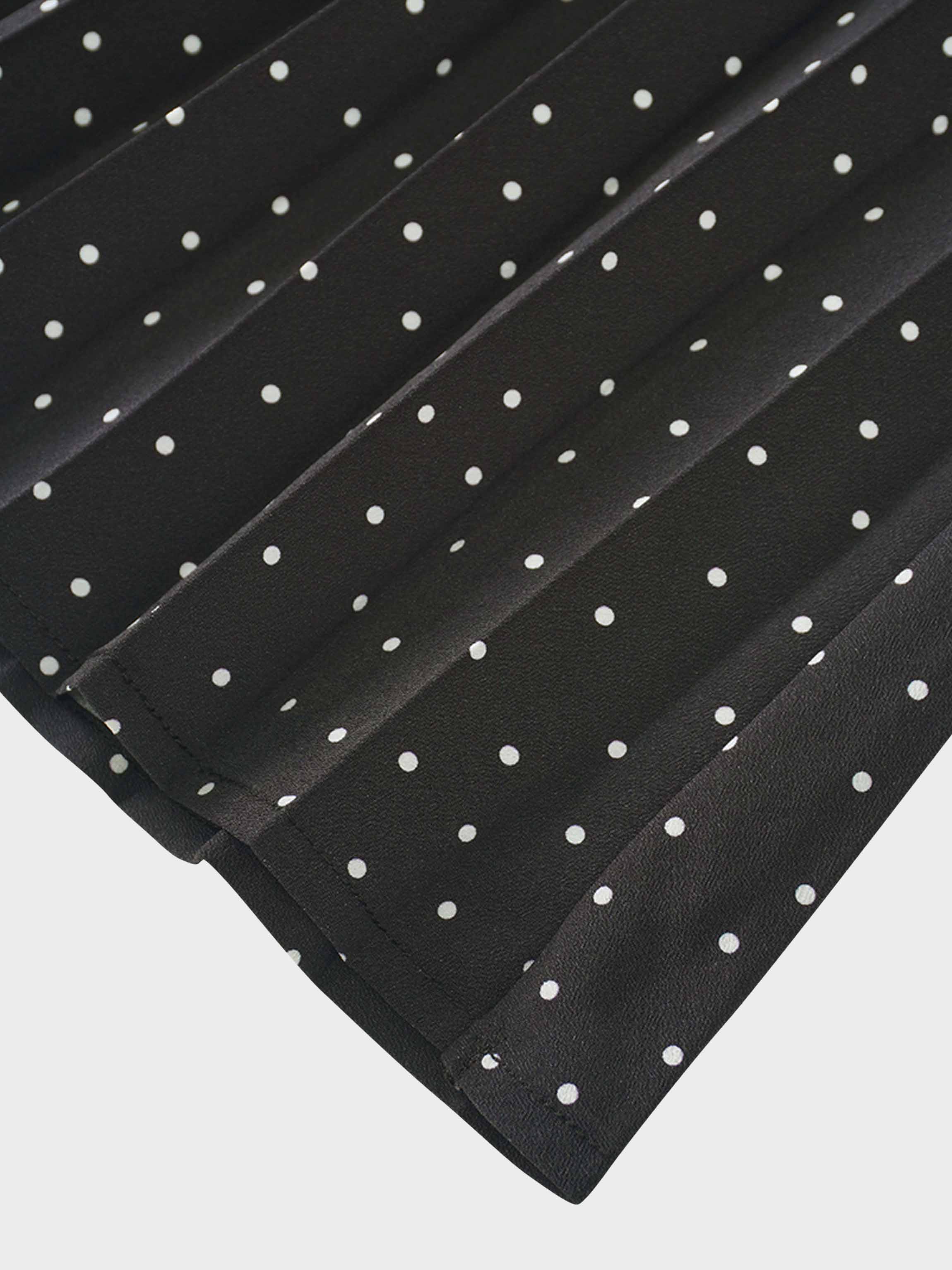 Linda Dress-Black and White Polka Dot