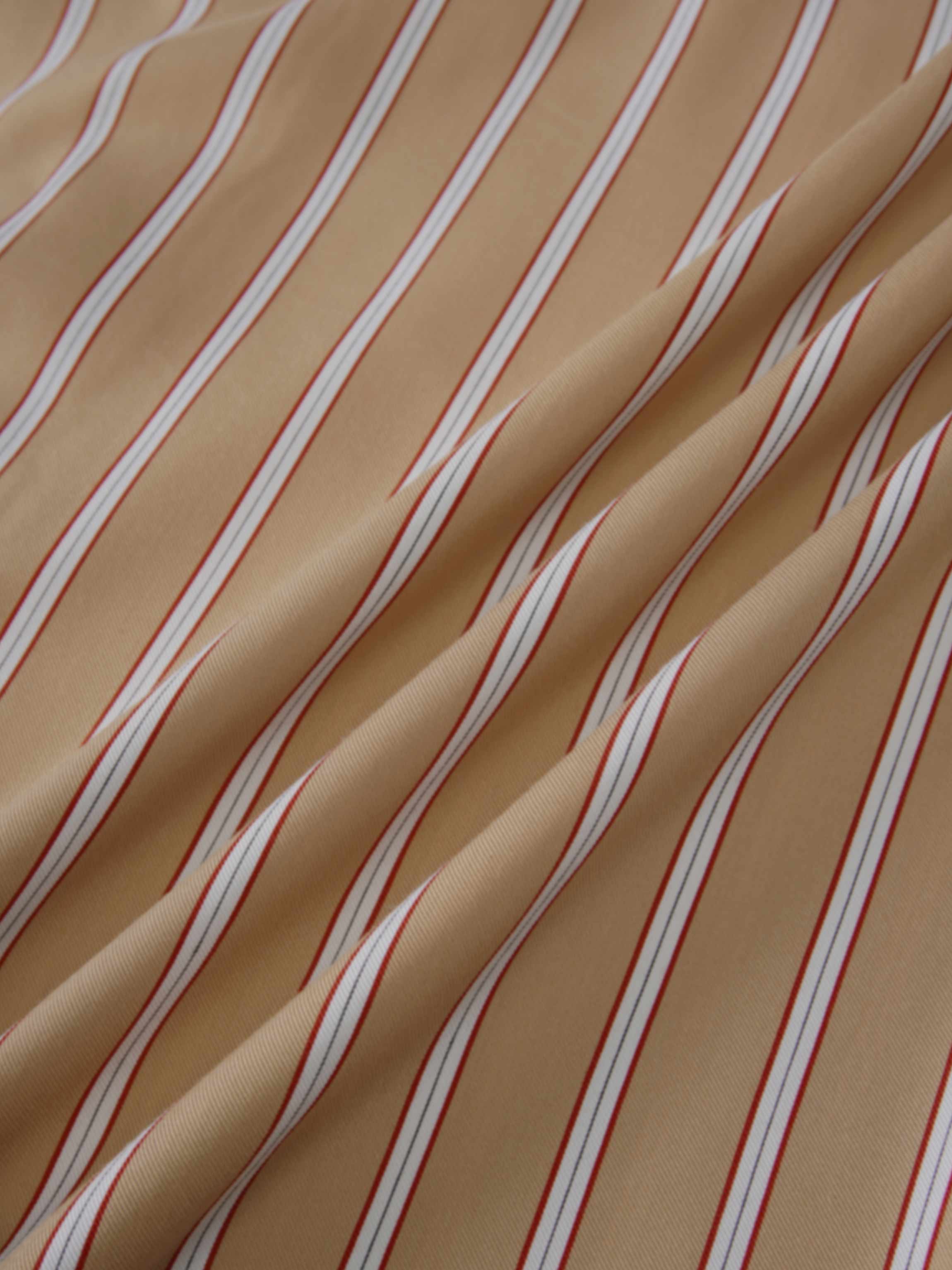 Oversized Shirtdress-Camel/White