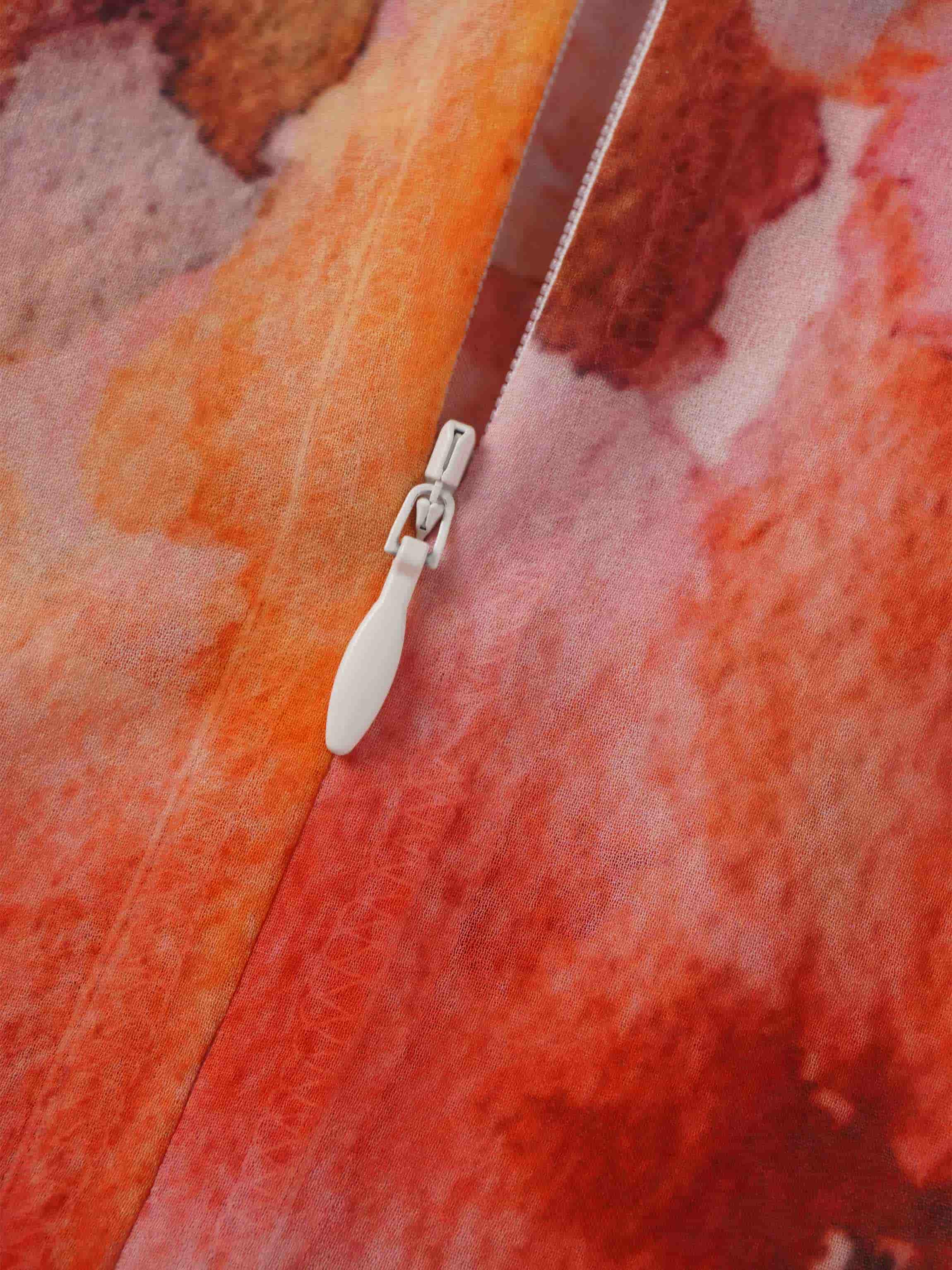 Asymmetrical Hem Dress-Spring Flowers