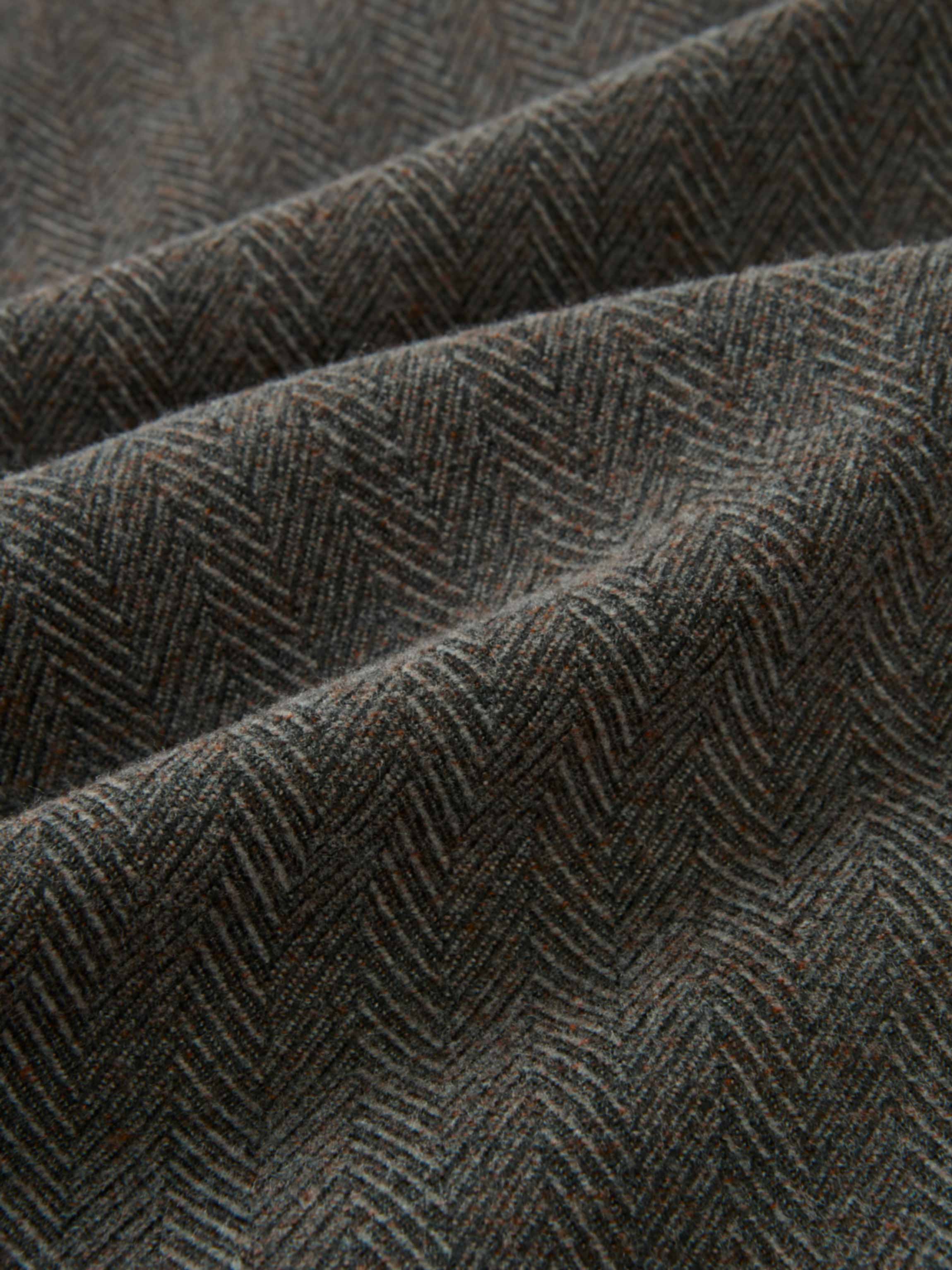 Curved Seam Full Skirt - Multi Herringbone