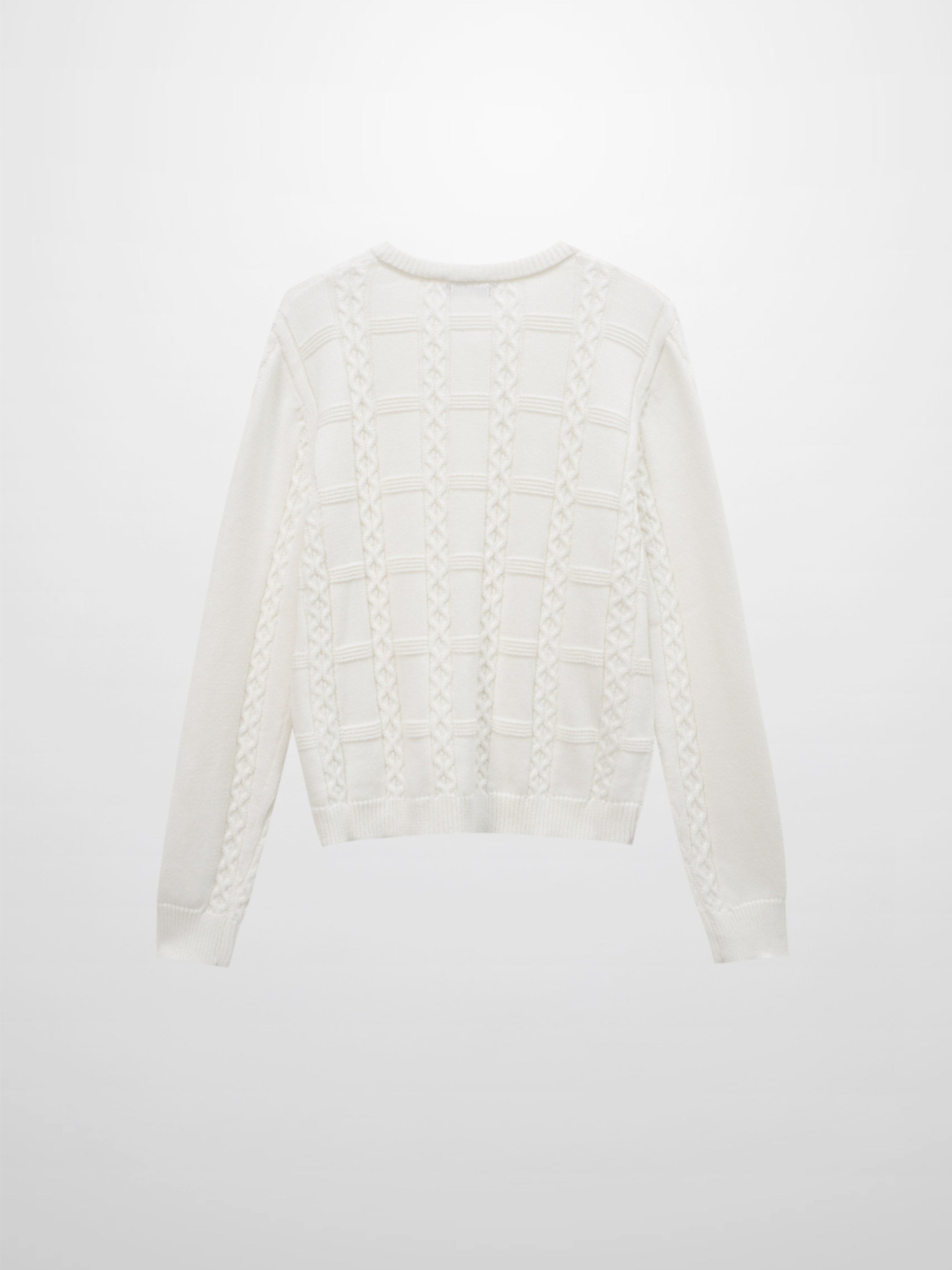 Cable Design Cardigan-Ivory