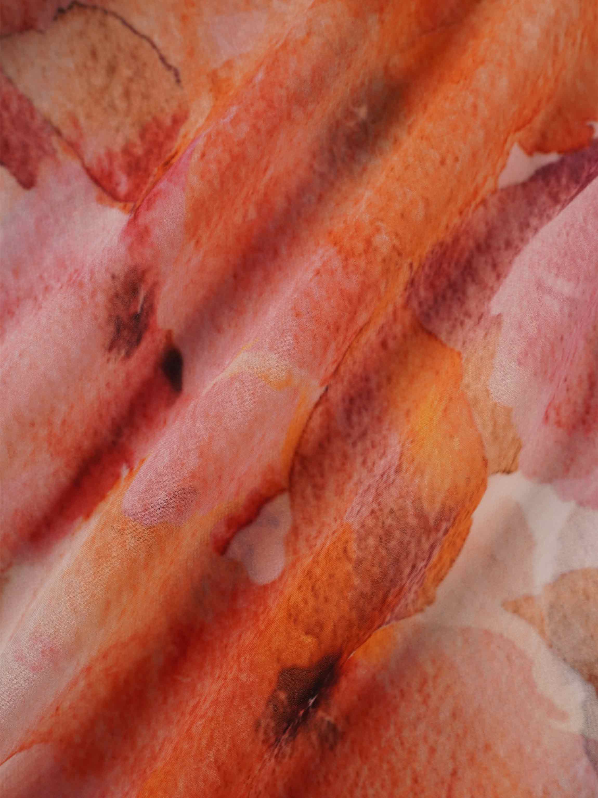 Asymmetrical Hem Dress-Spring Flowers