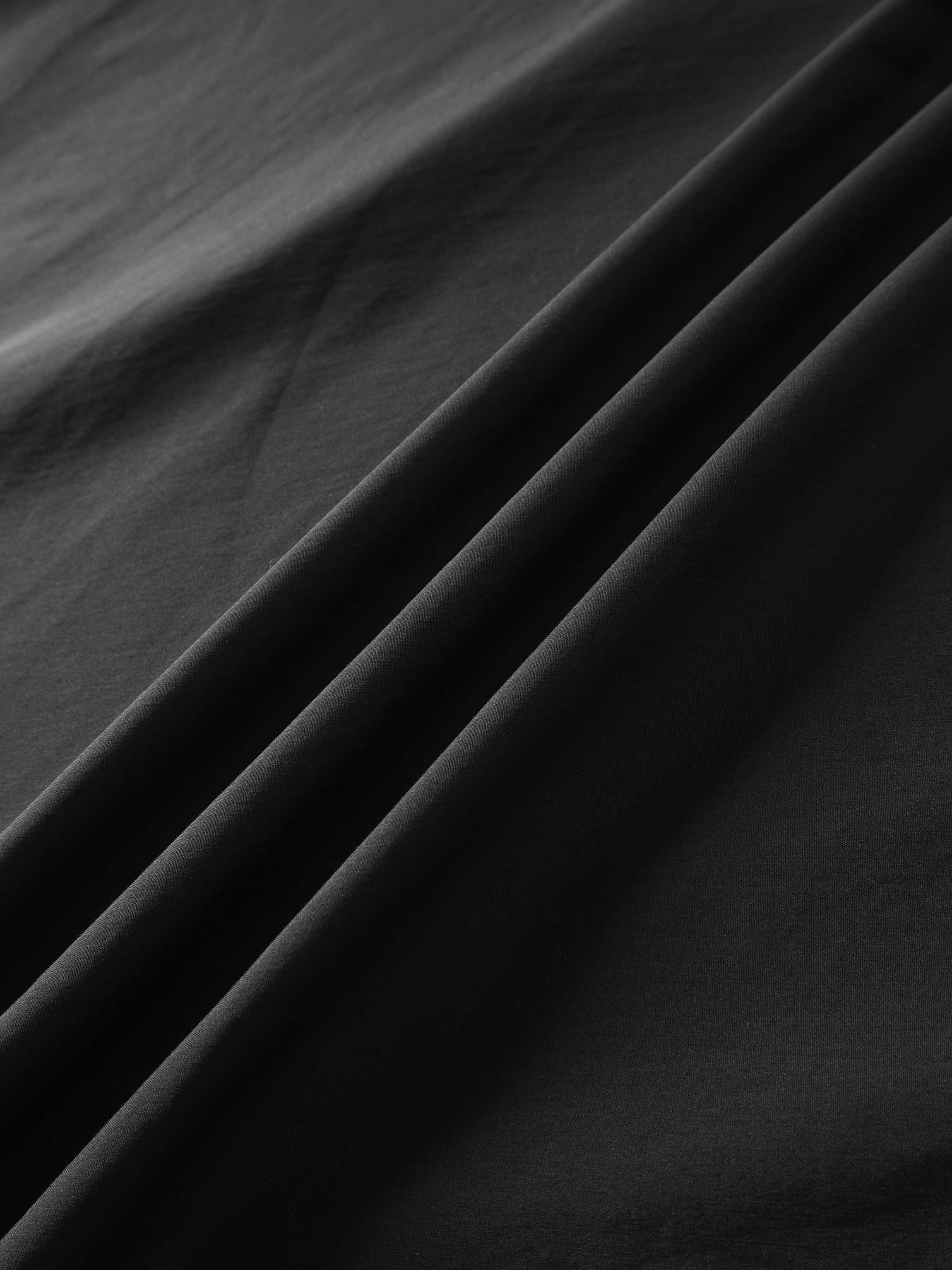 Elastic Back Maxi Cotton Blend Skirt-Black