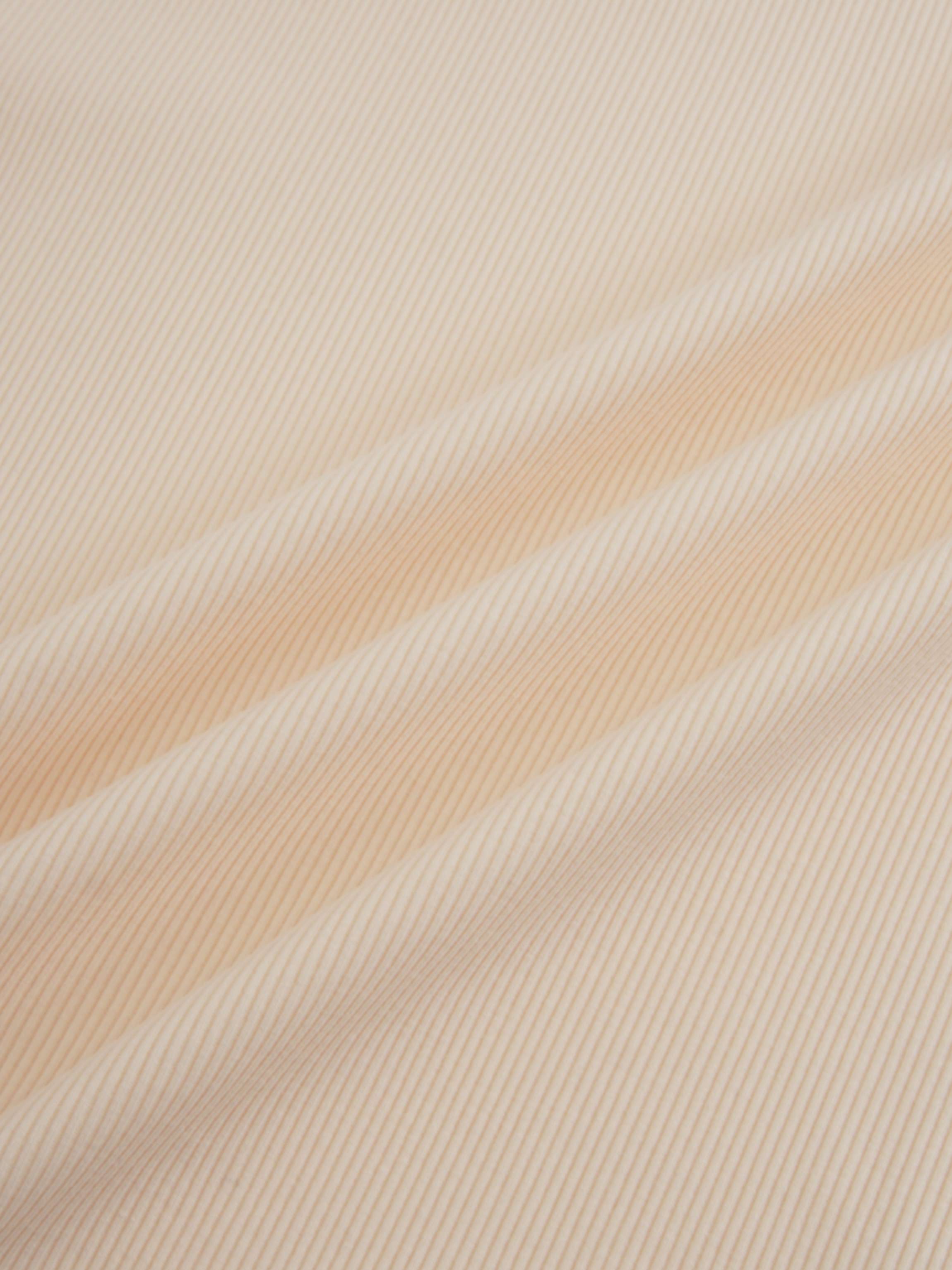 Soft Ribbed High V Tee-Cream