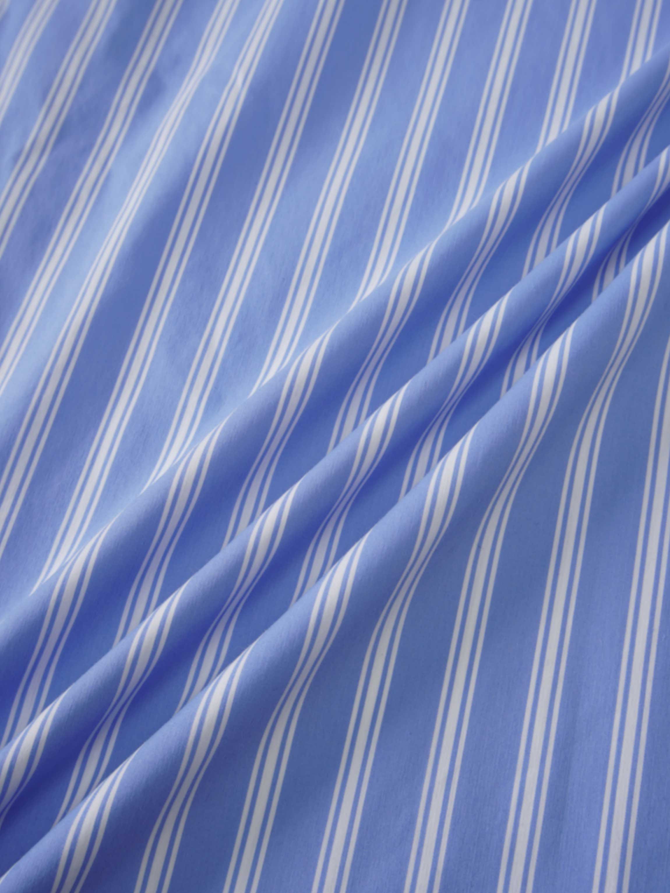 Oversized Shirtdress-Light Blue/White