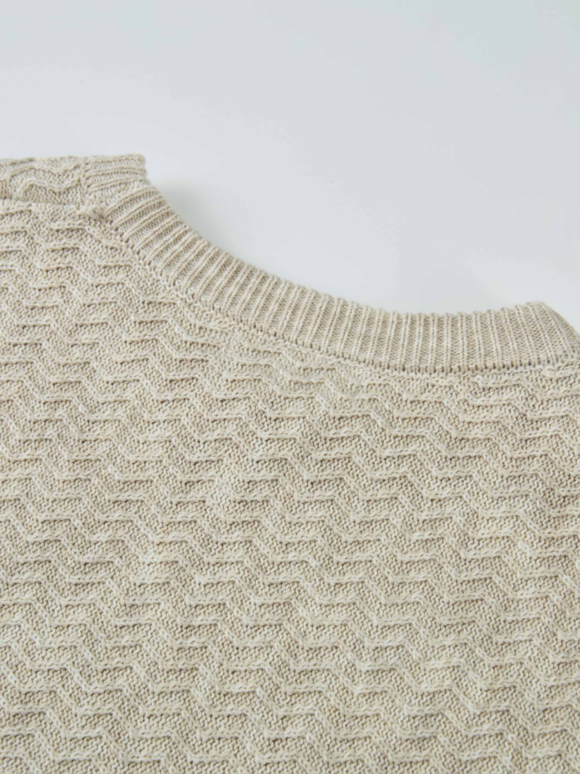 Fringe Bottom Sweater - Heathered Camel