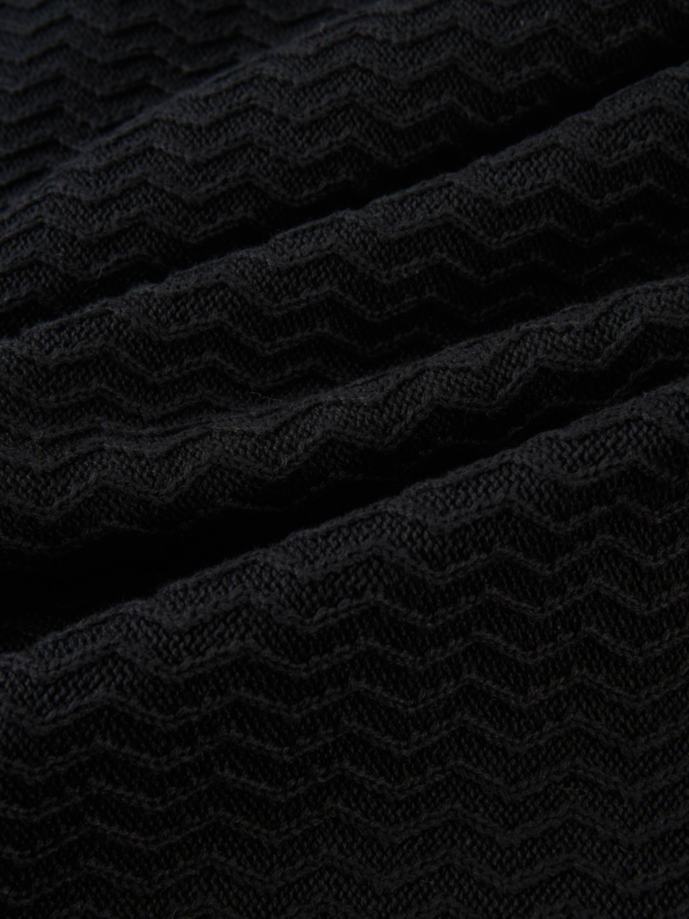 Fringe Bottom Sweater - Solid Black