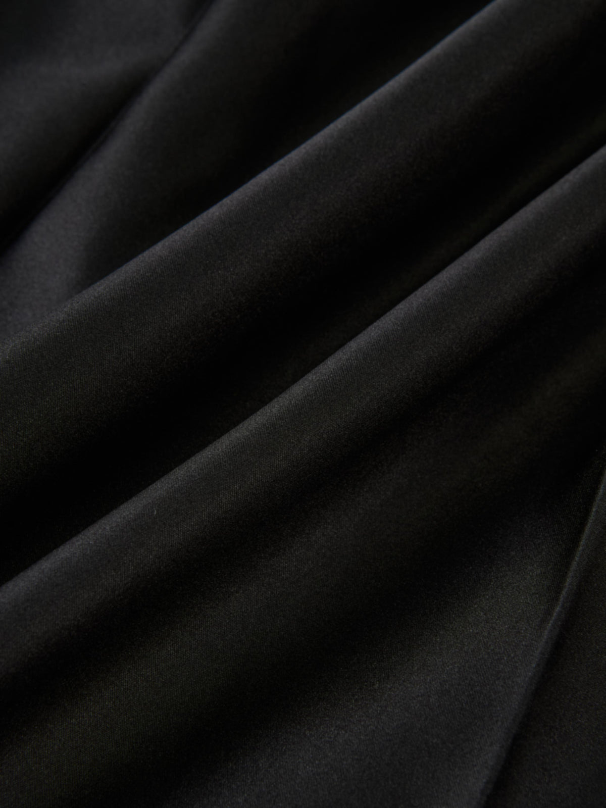 Lux Satin Pleated Skirt 35" - Black
