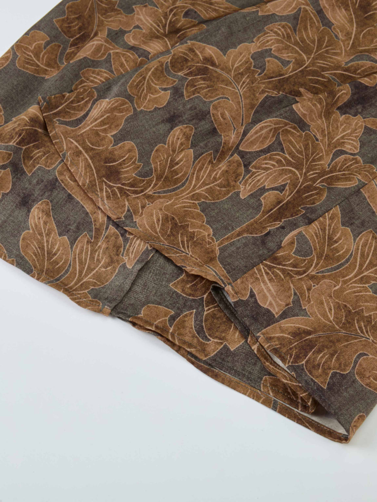 Front Buckle Skirt - Gold Floral