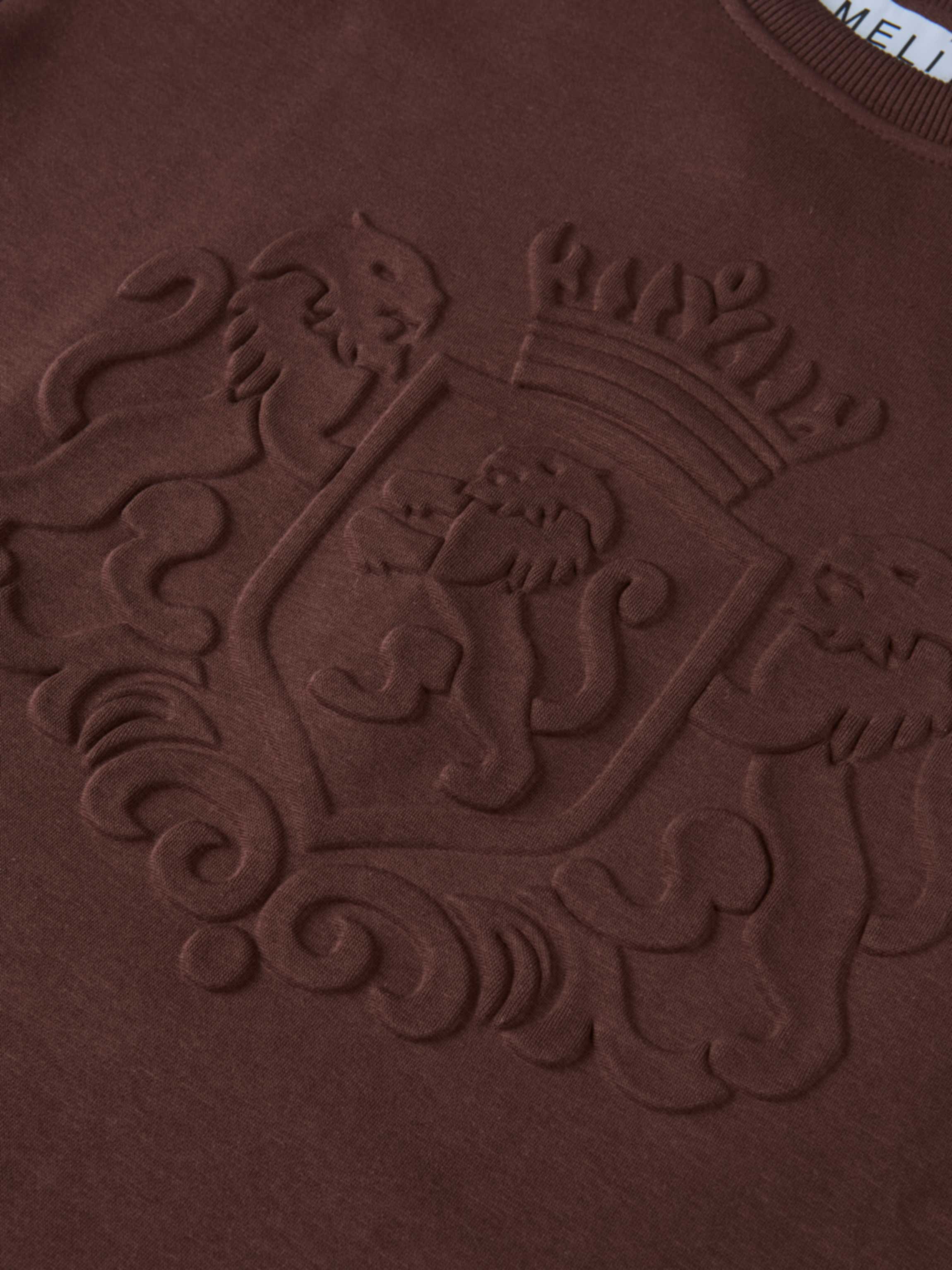 Embossed Sweatshirt - Brown