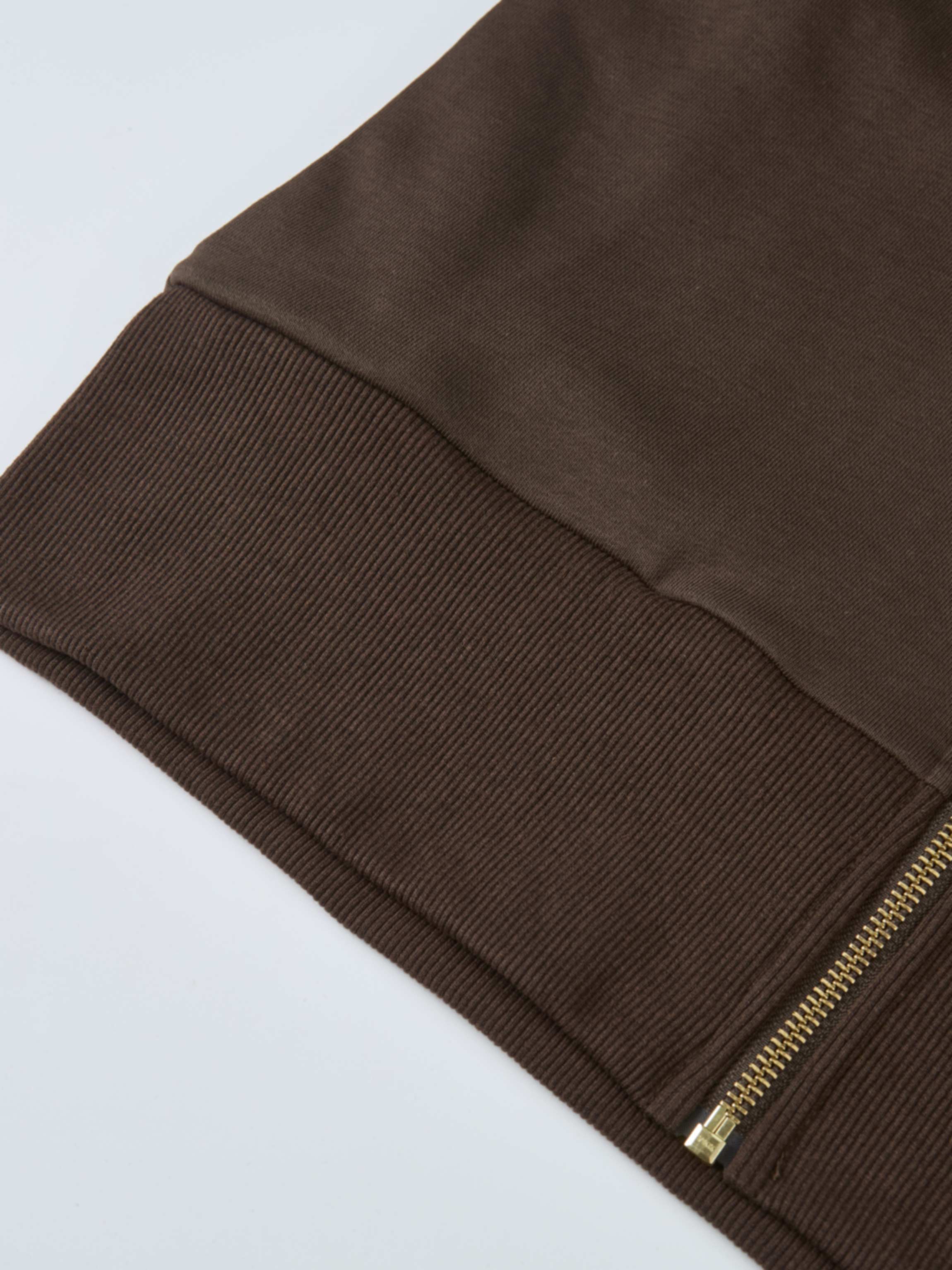 Lightweight Zip Up Hoodie - Brown