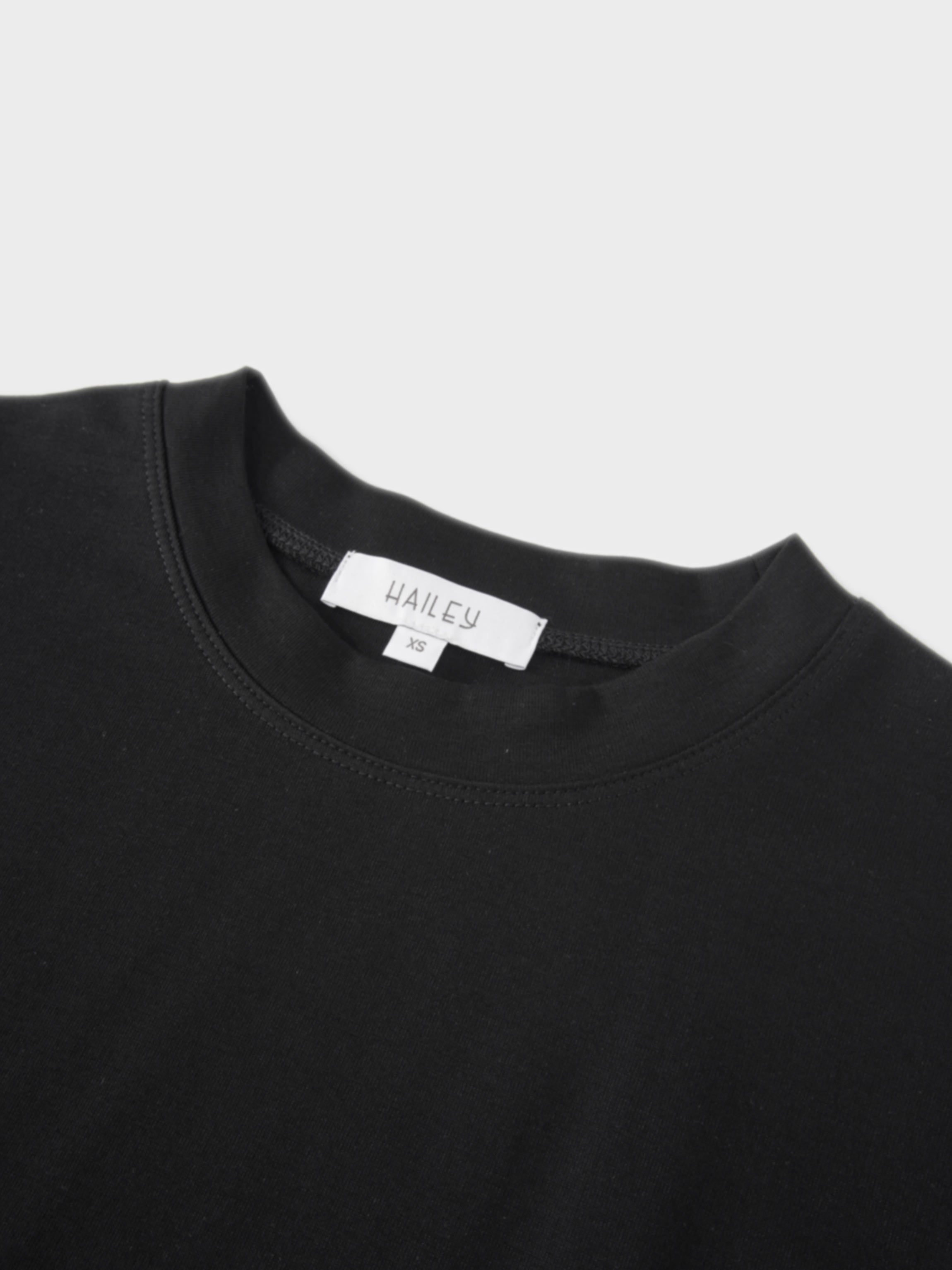 Side Tie T-Shirt Dress-Black