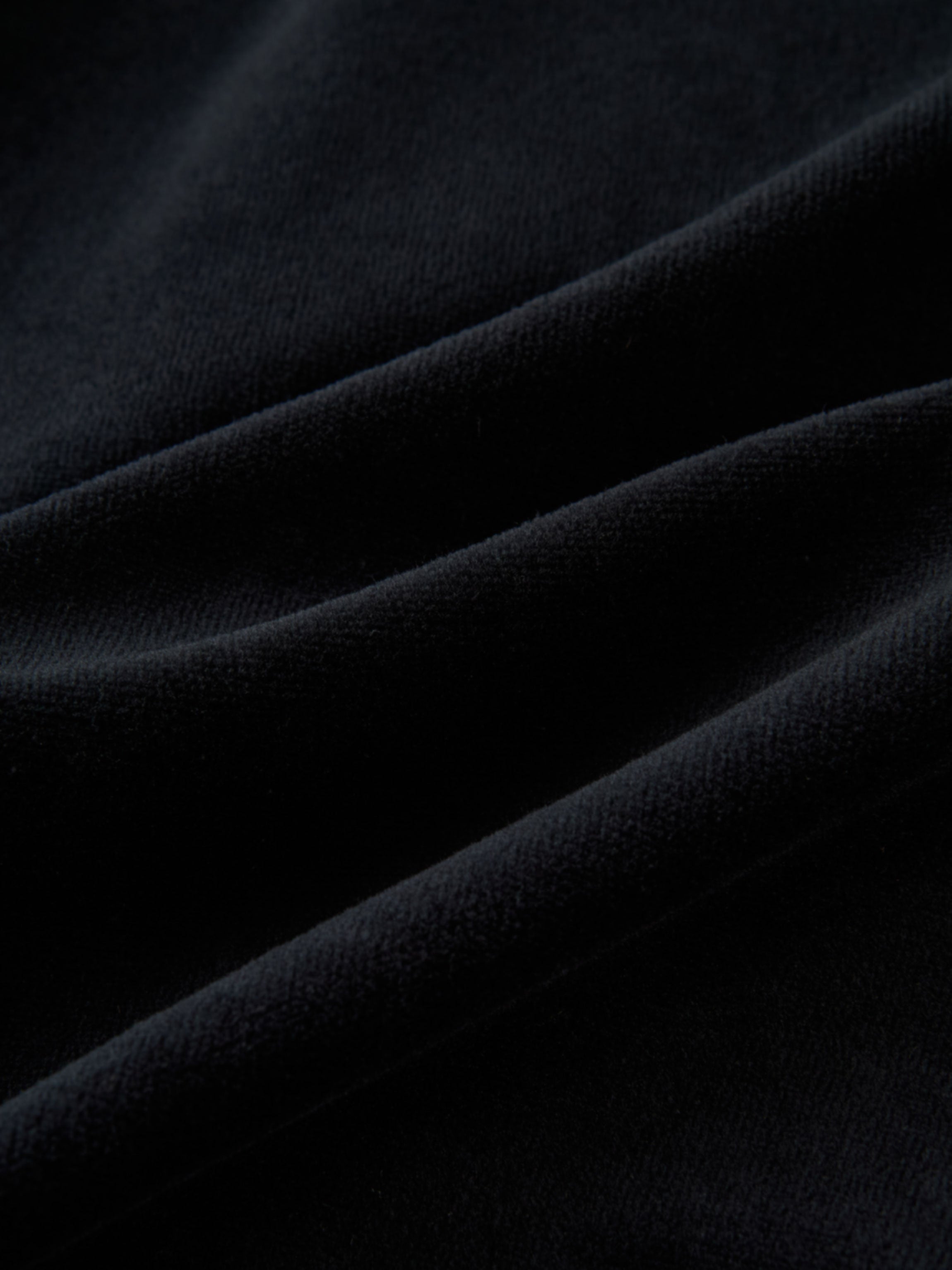 Velour Full Zip Hoodie - Black