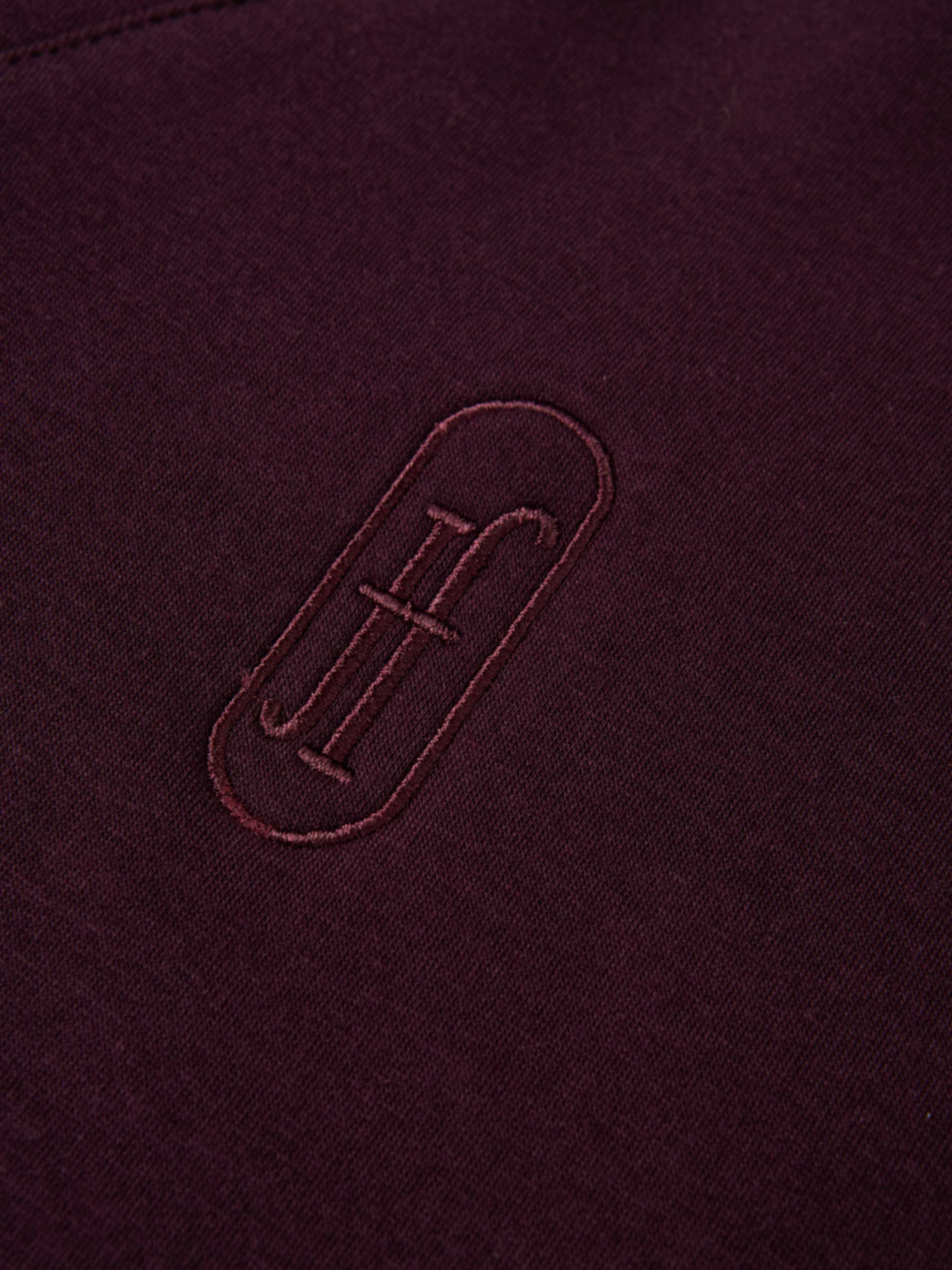 Embroidered Logo Sweatshirt - Deep Burgundy