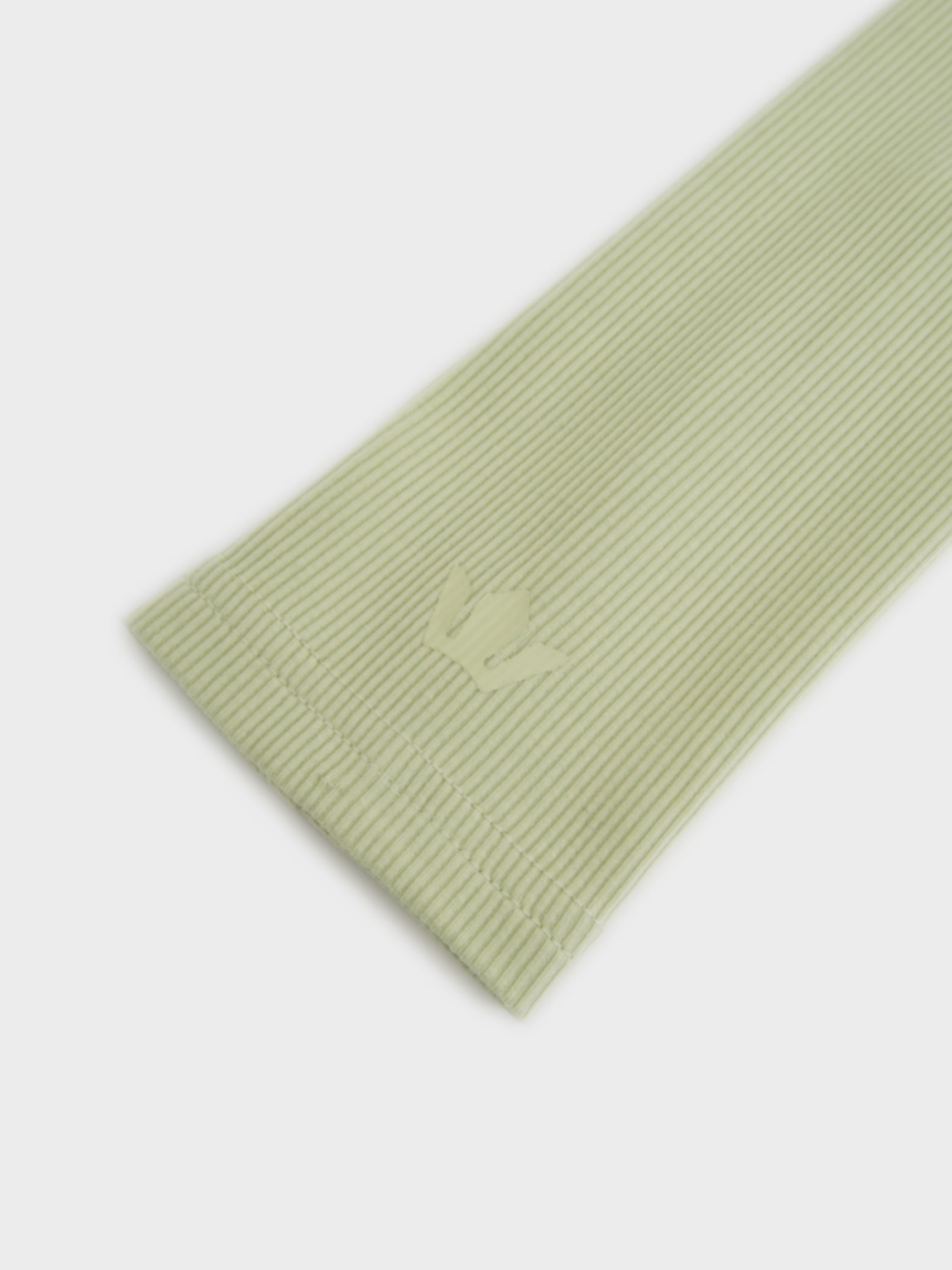 Soft Ribbed High V Tee-Muted Lime