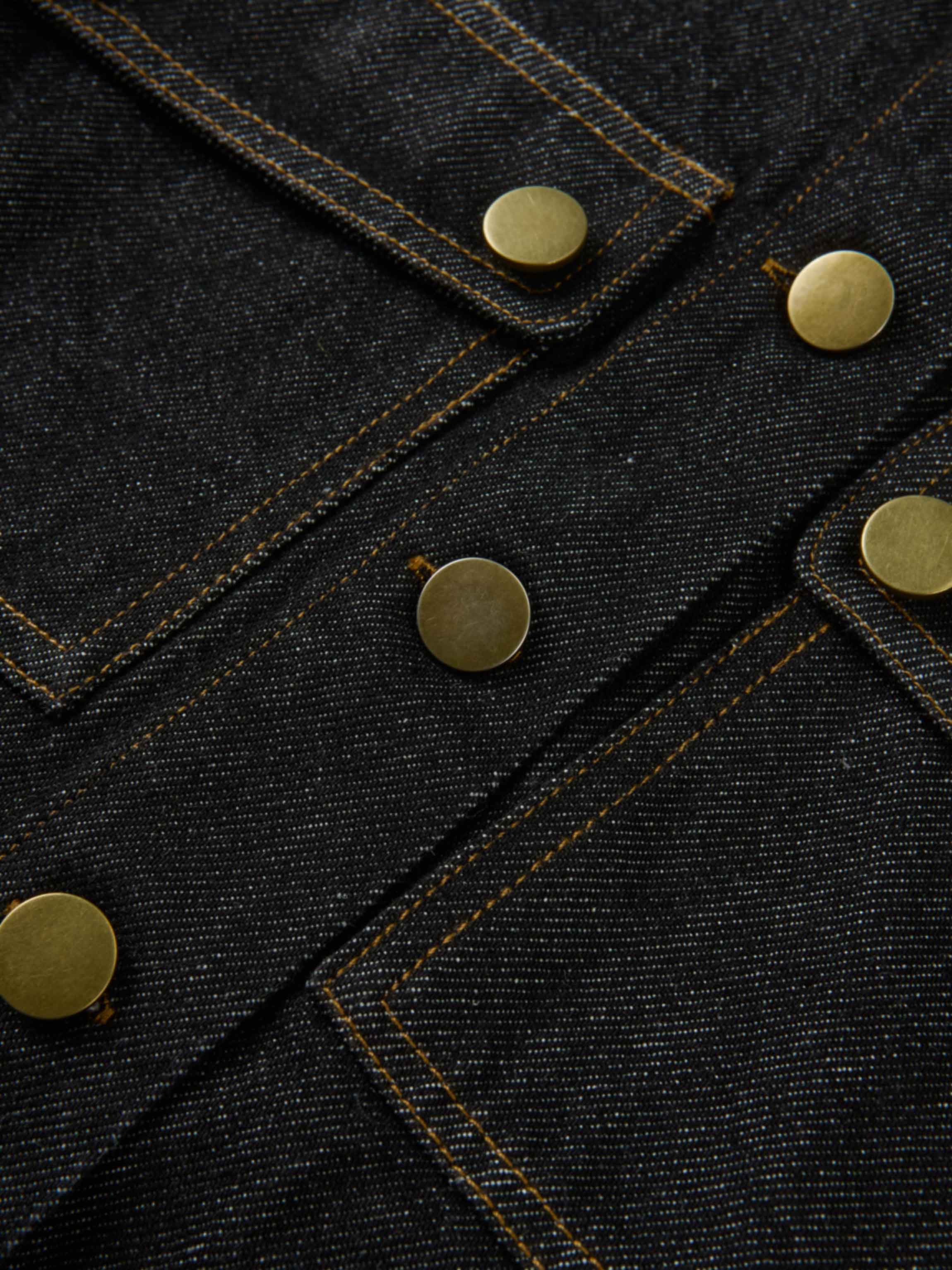 Crop Denim Jacket - Black