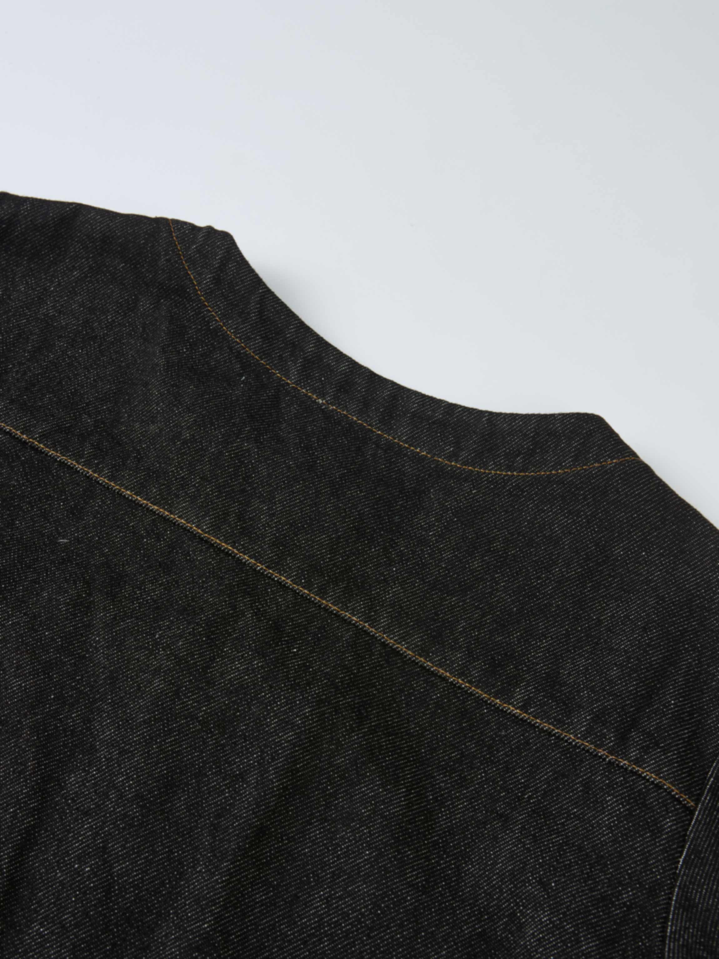 Crop Denim Jacket - Black