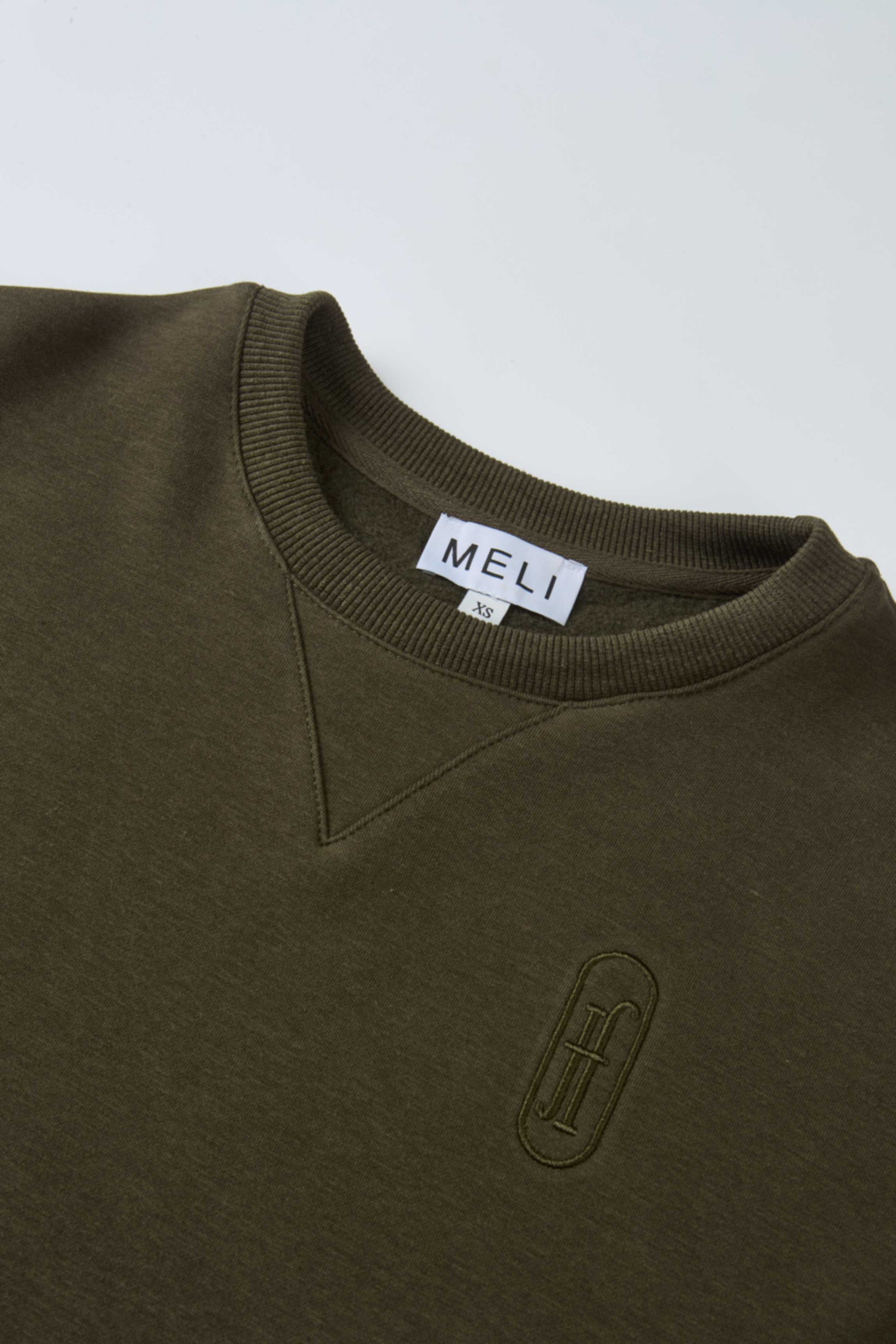 Embroidered Logo Sweatshirt - Olive