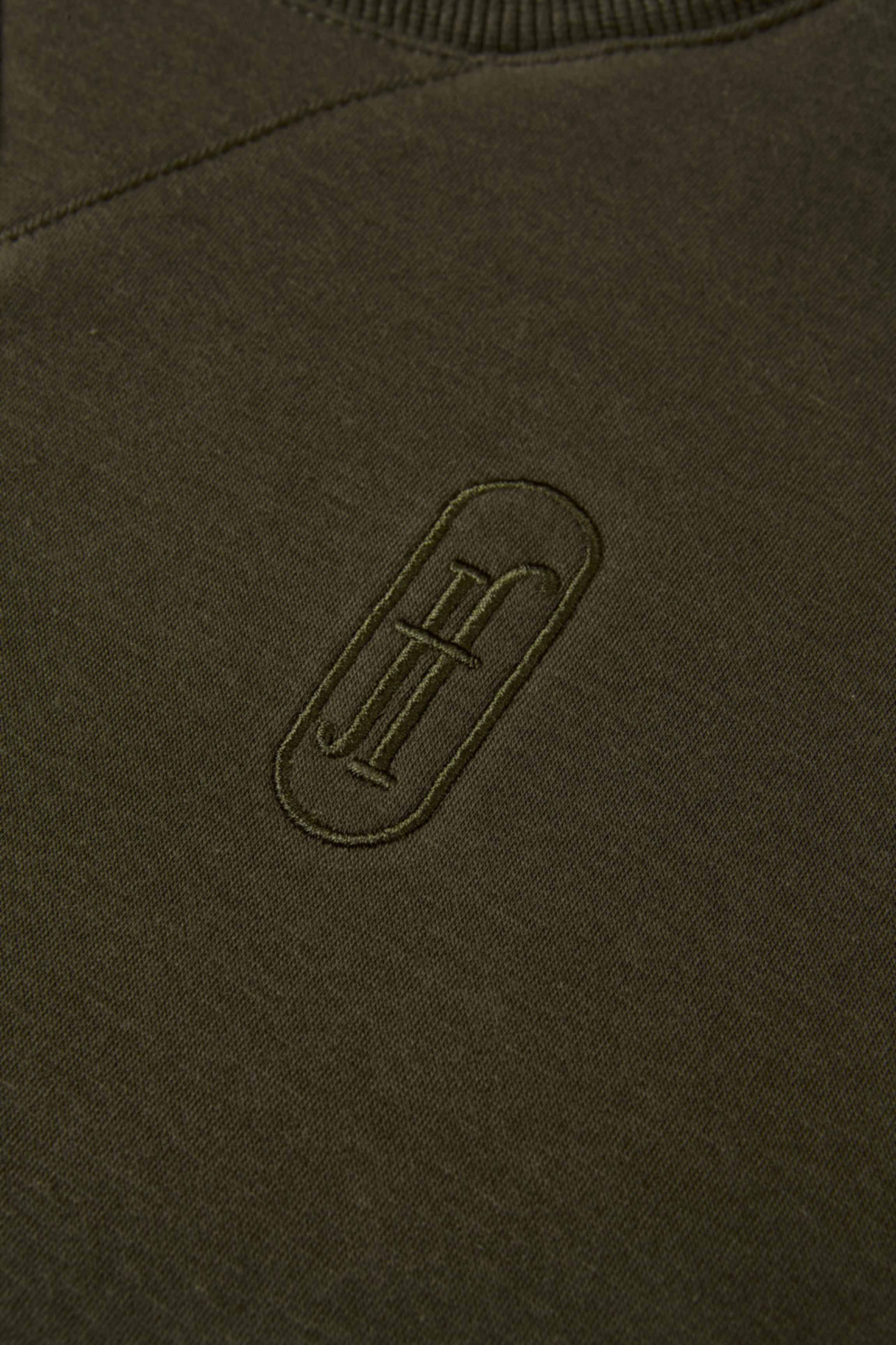 Embroidered Logo Sweatshirt - Olive