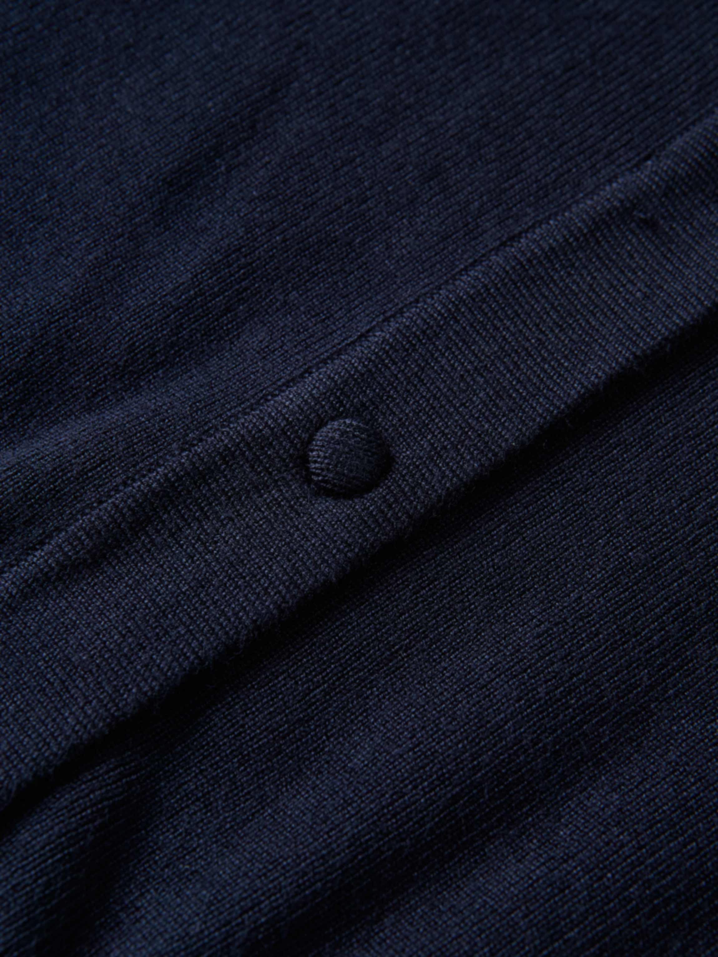 Basic Crew Knit Cardigan 20"- Navy
