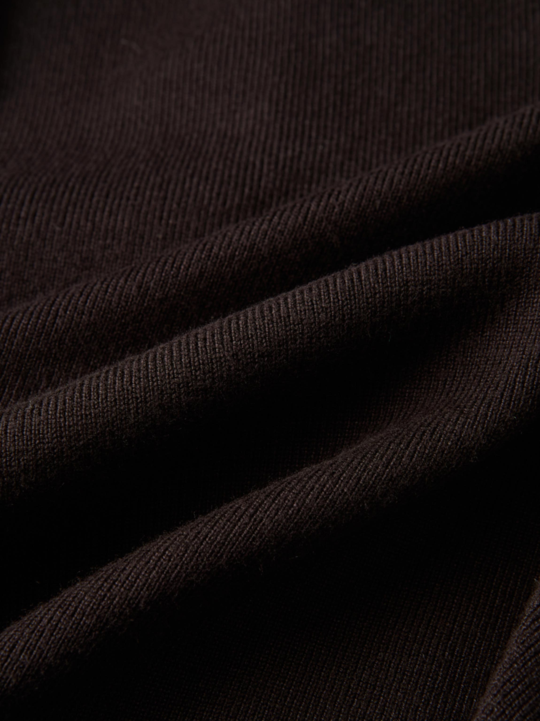 Basic Crew Knit Cardigan 20" - Brown