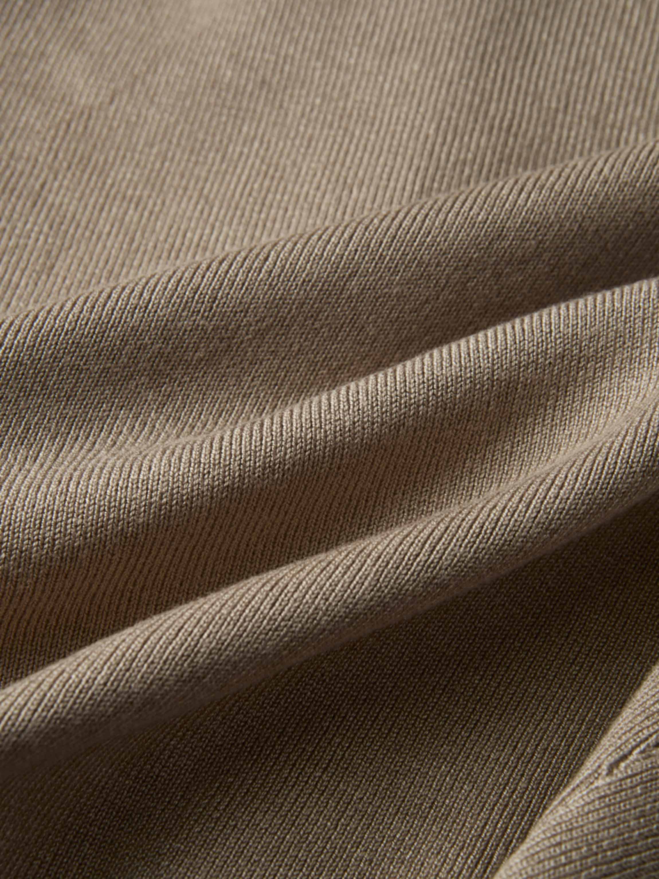 Basic Crew Knit Cardigan 20" - Warm Taupe
