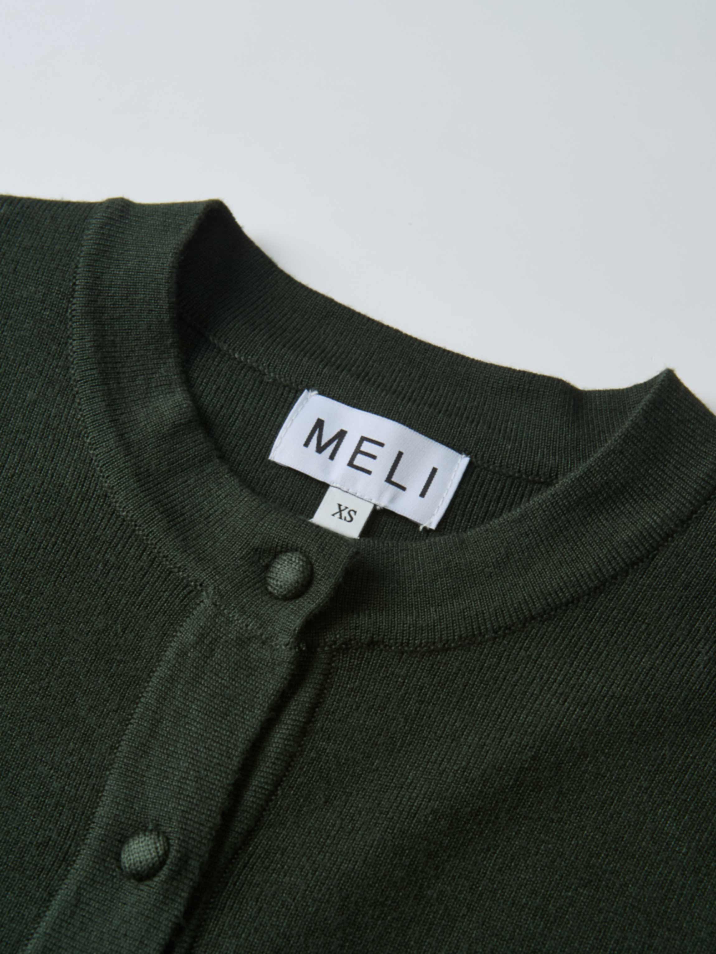 Basic Crew Knit Cardigan 20"- Green