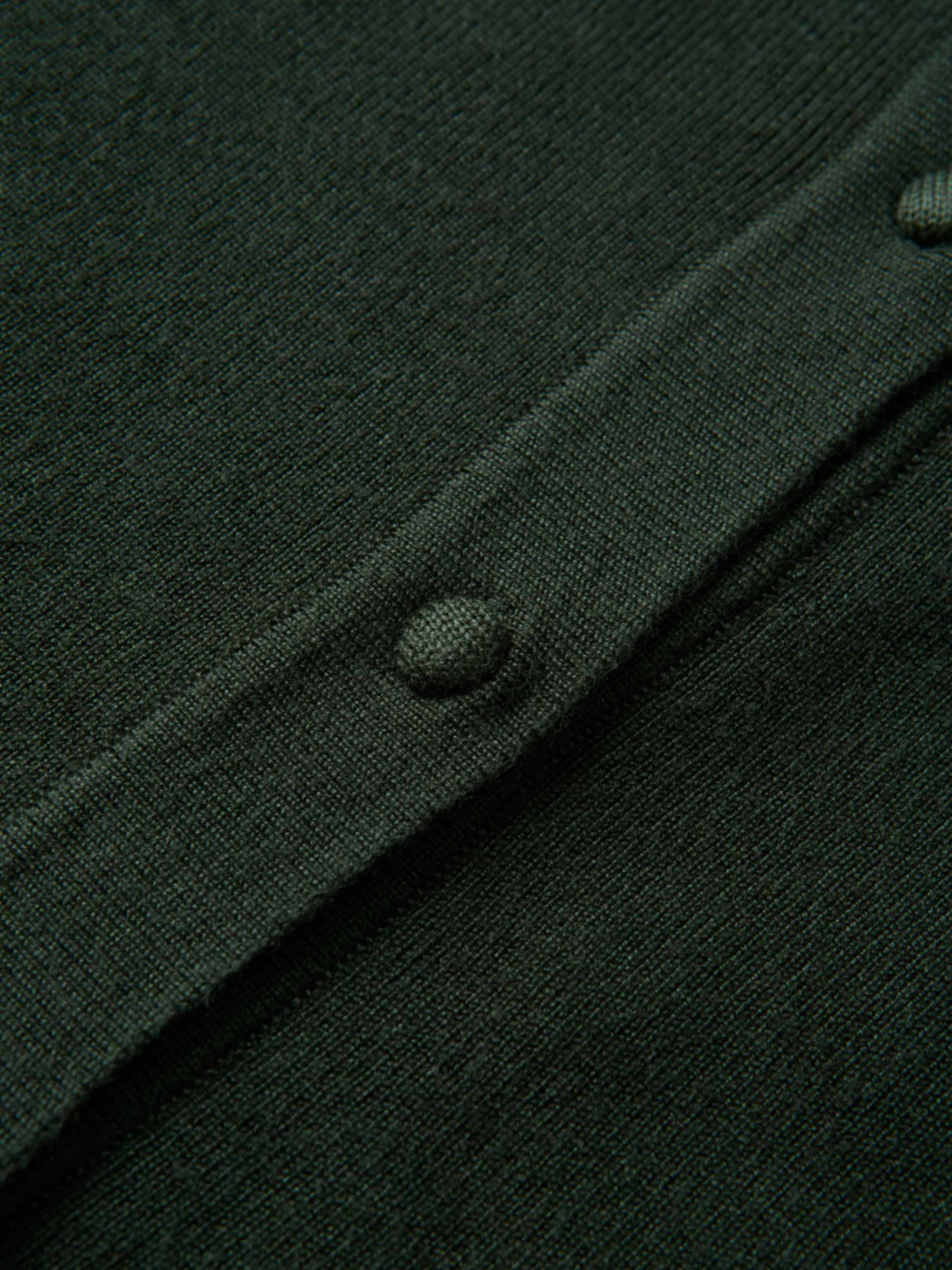 Basic Crew Knit Cardigan 20"- Green