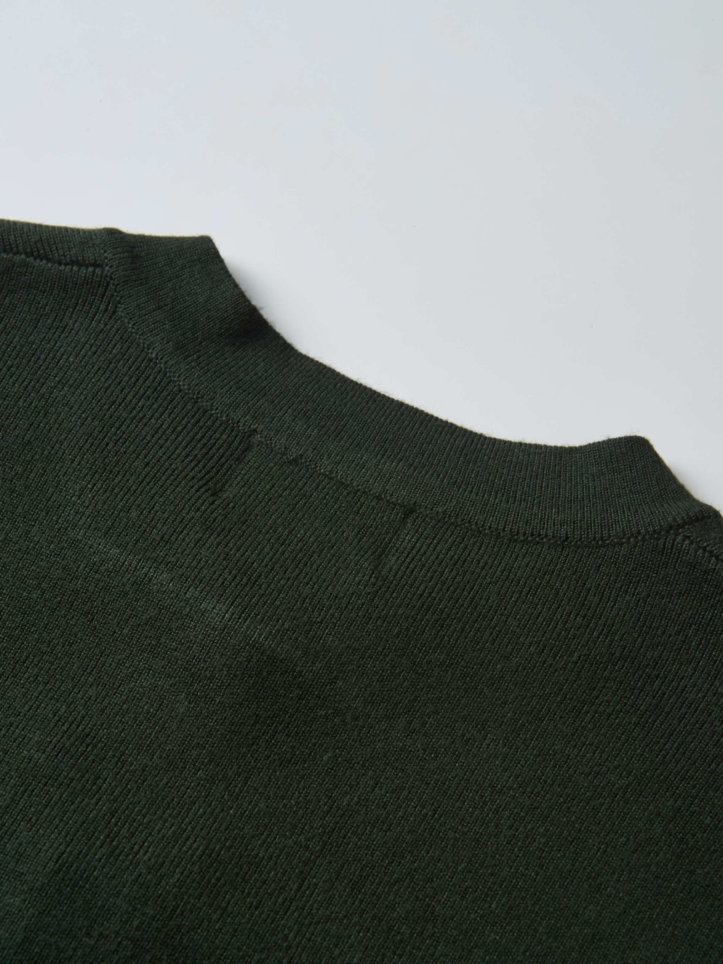 Basic Crew Knit Cardigan 20"- Green