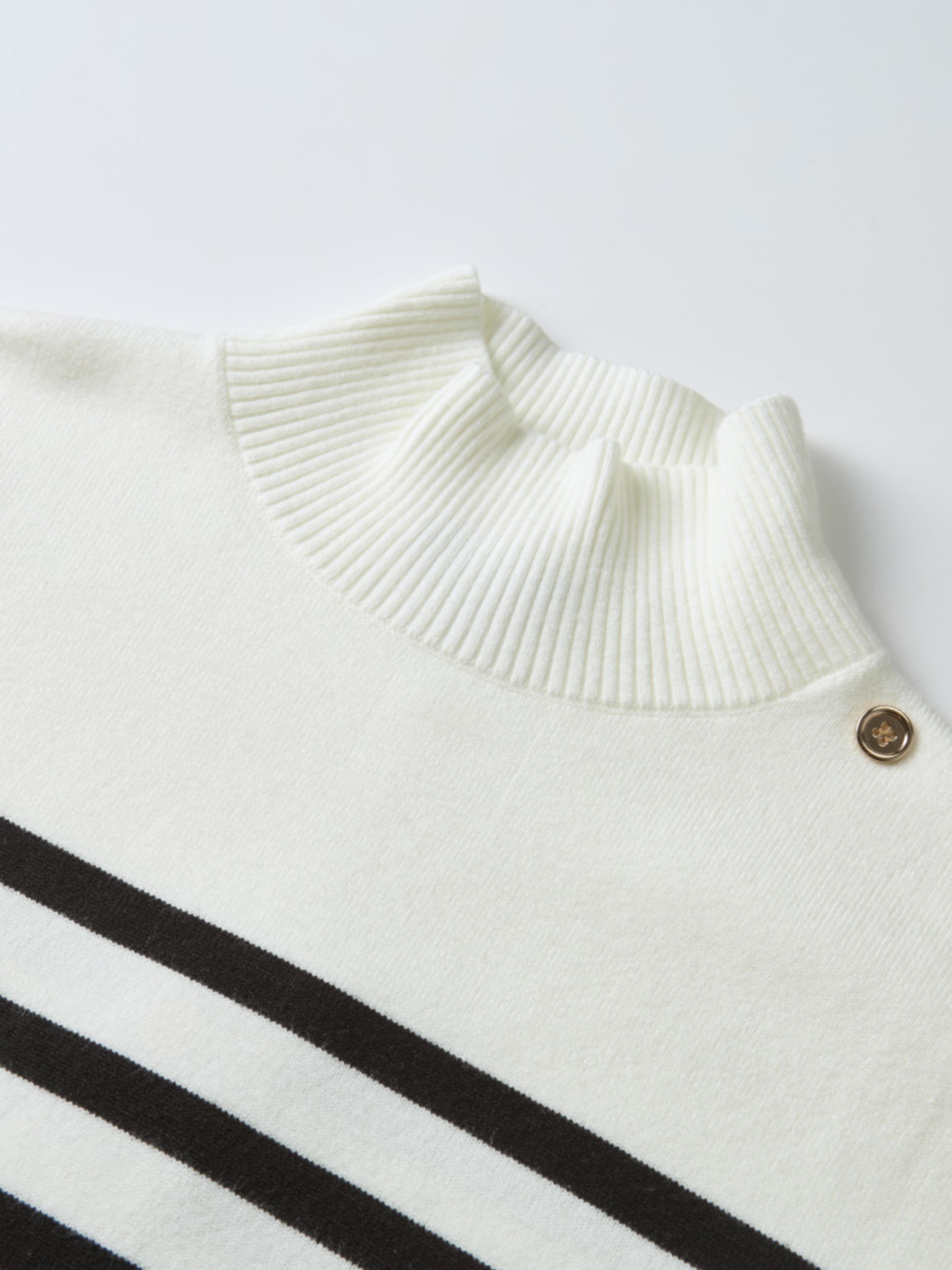 Nautical Stripe Sweater - White/Black