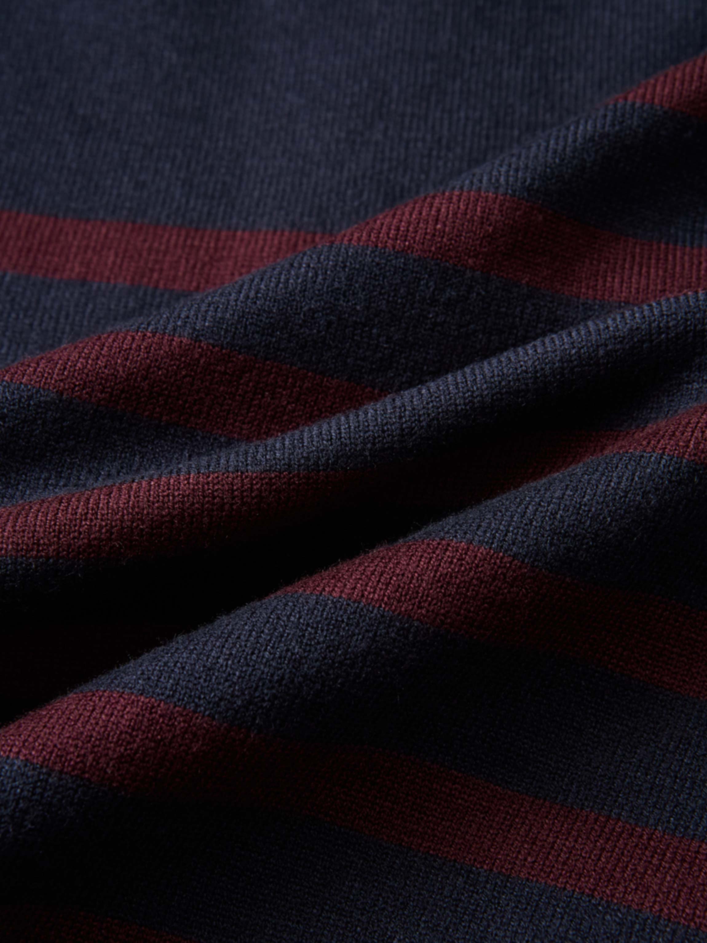 Nautical Stripe Sweater - Navy/Burgundy